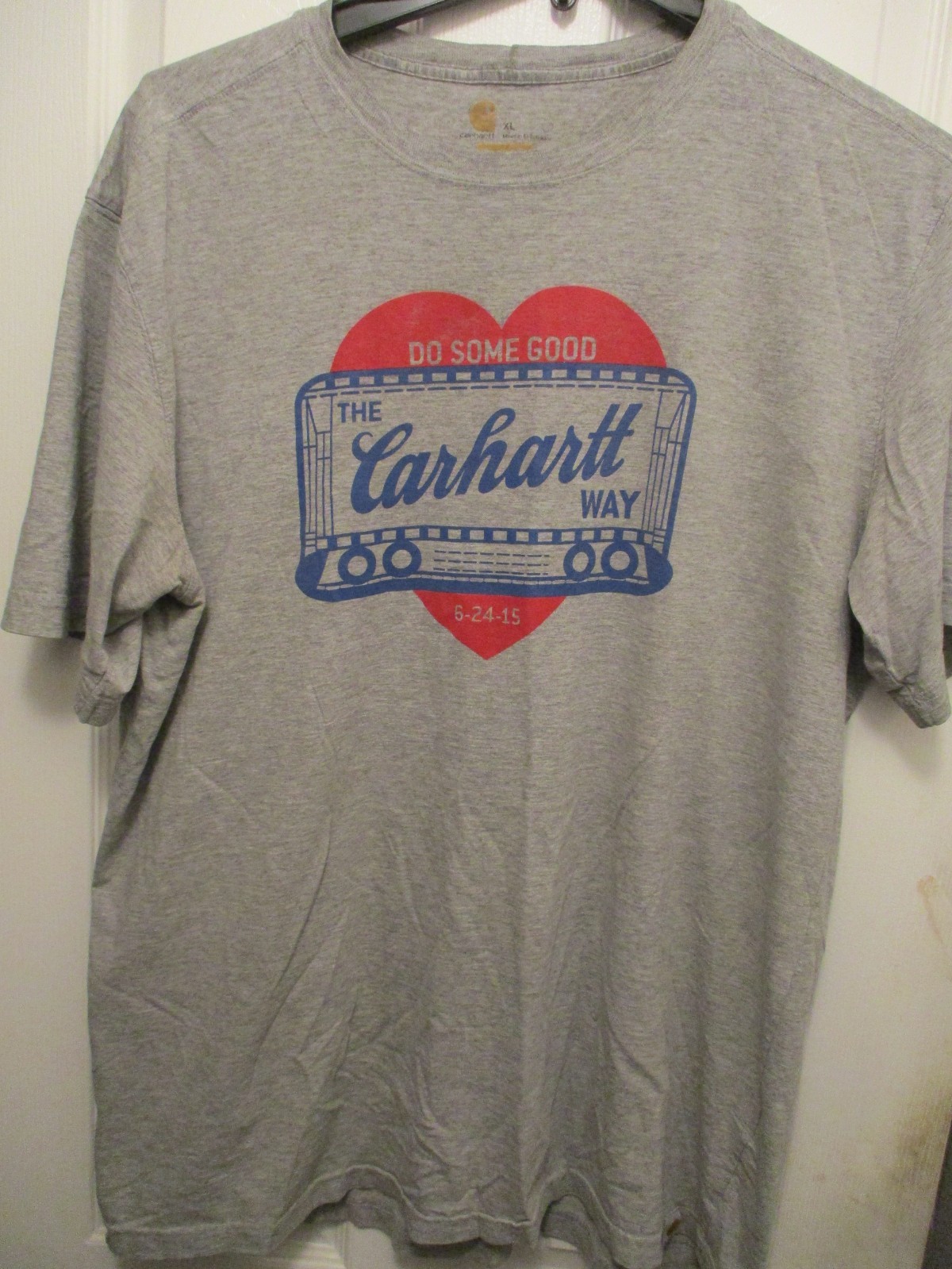 Gray Do Some Good The CARHARTT Way T Shirt XL Relaxed Fit 90% Cotton 10% Poly