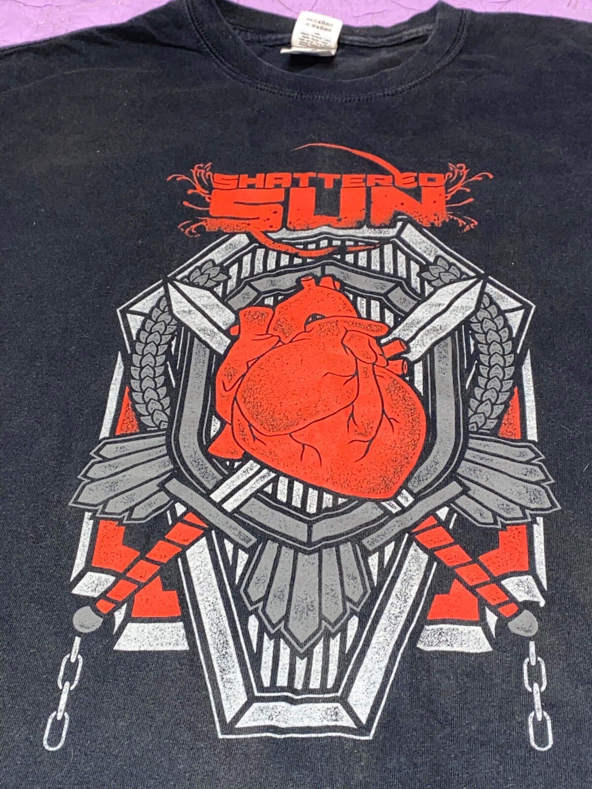 SHATTERED SUN Band Heart Bled Blood Heavy Metal T-Shirt XL