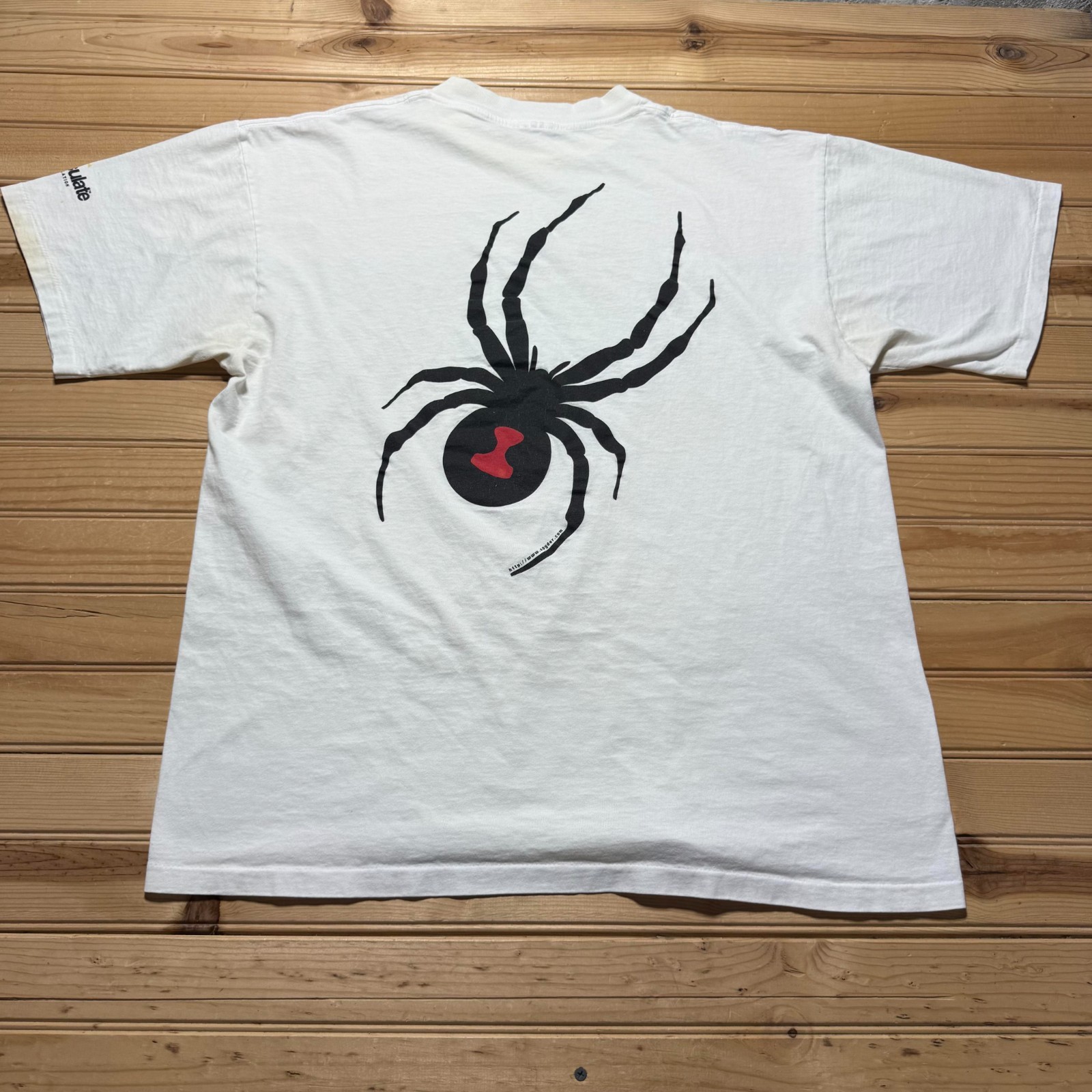 Vintage 90s Spyder Competition for the Elements Black Widow Graphic Shirt Large