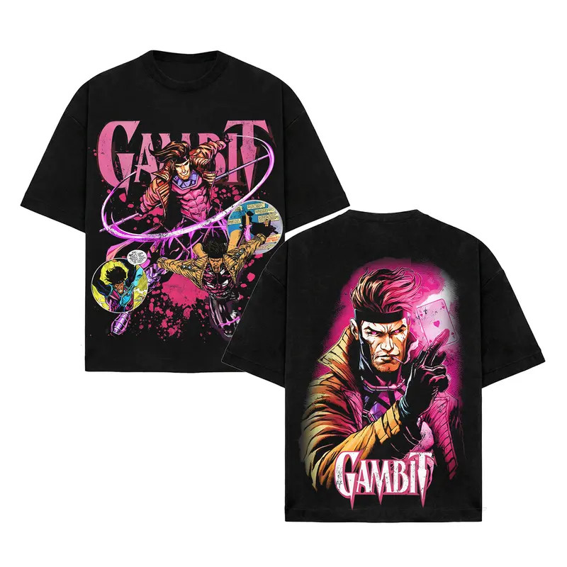 Gambit Premium Cotton T-Shirt (Made in US), Remy LeBeau Shirt, Mutant Card Maste