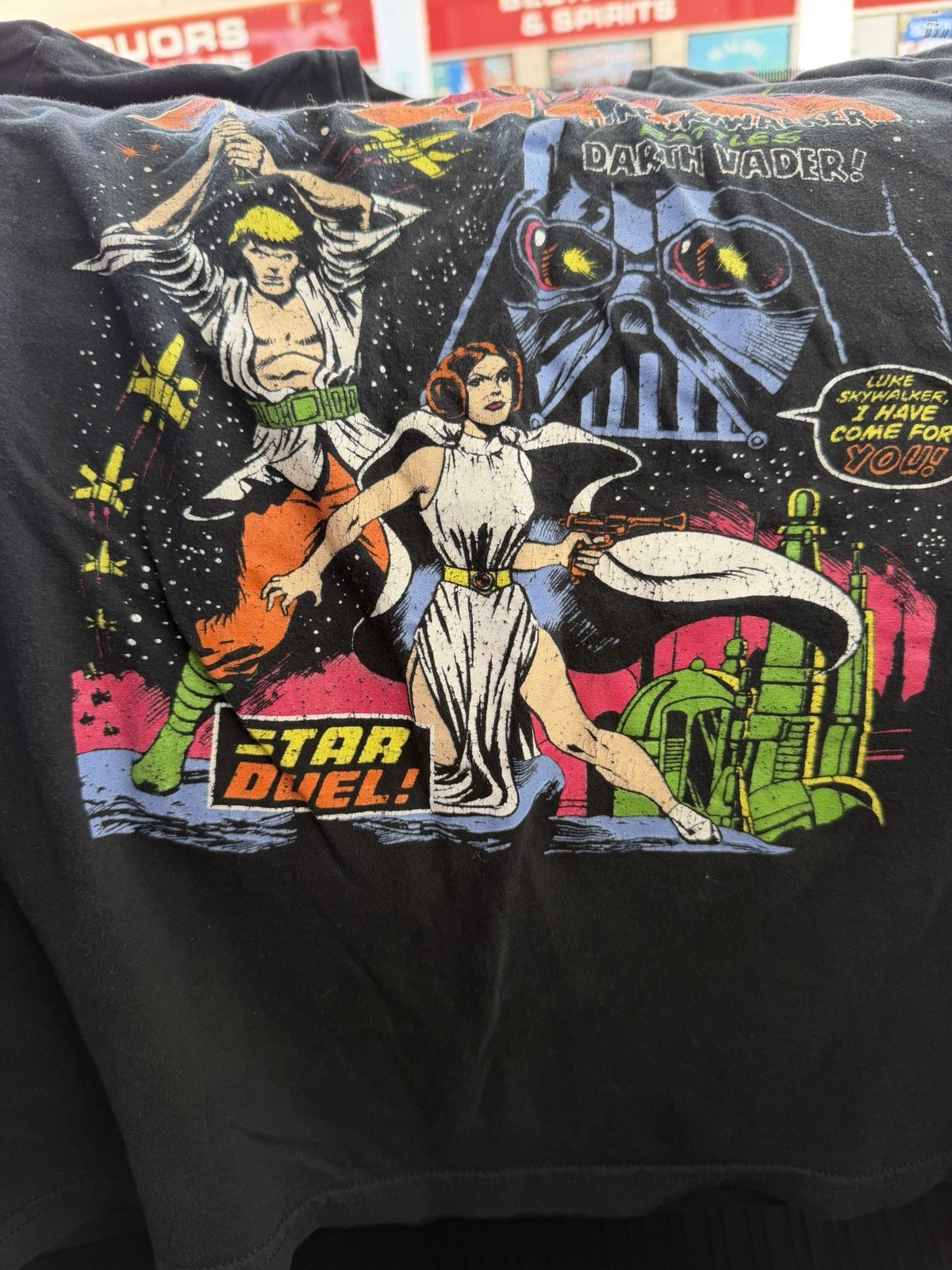 Star Wars Comic Book Art Luke Skywalker Darth Vader Princess Leia T Shirt Large