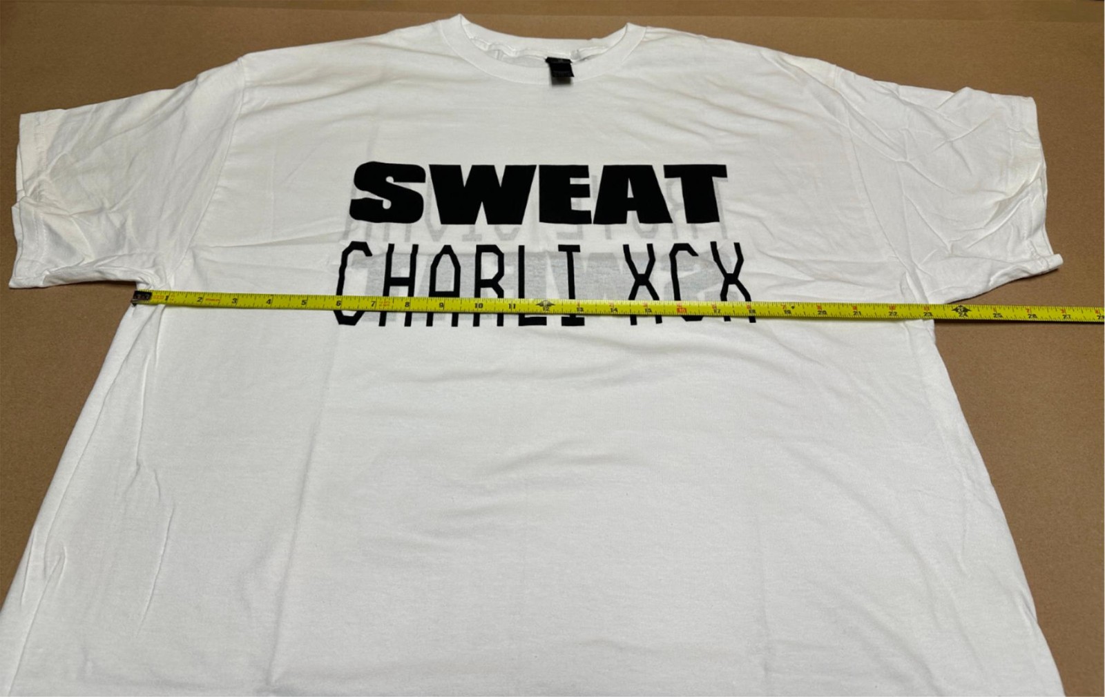 NEW Authentic Charli XCX & Troye Sivan “Sweat” Tour Reversible Tee Shirt White