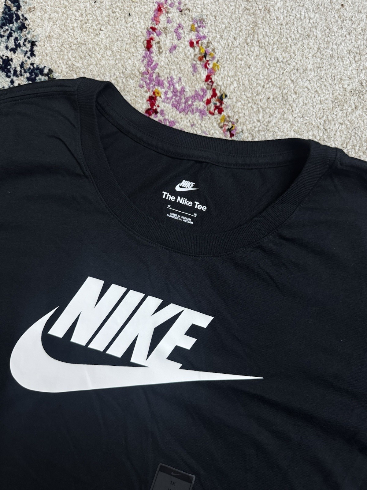 Nike Icon Future T Shirt Mens L Black Short Sleeve Swoosh Logo Cotton Crewneck