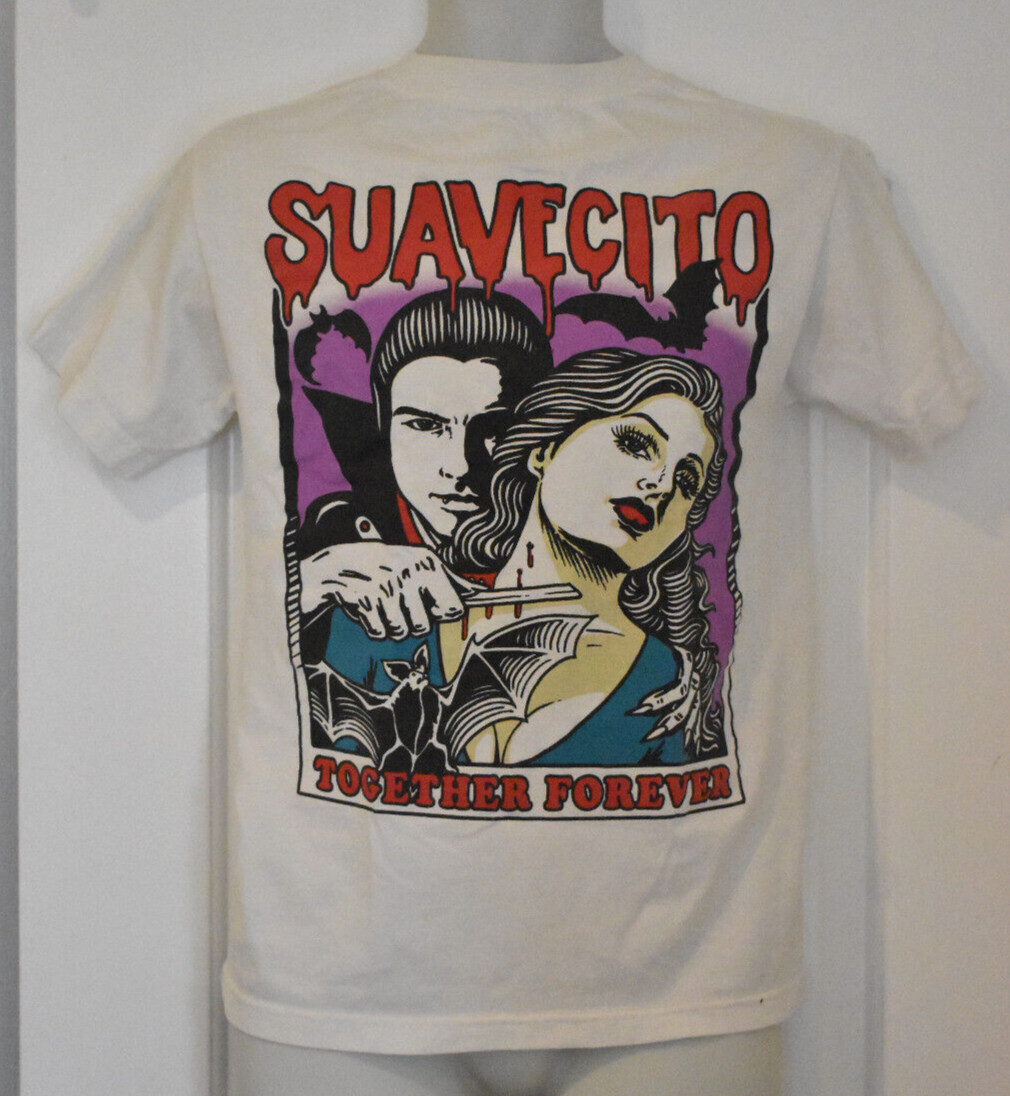 Suavecito Together Forever Dracula White T Shirt Size S