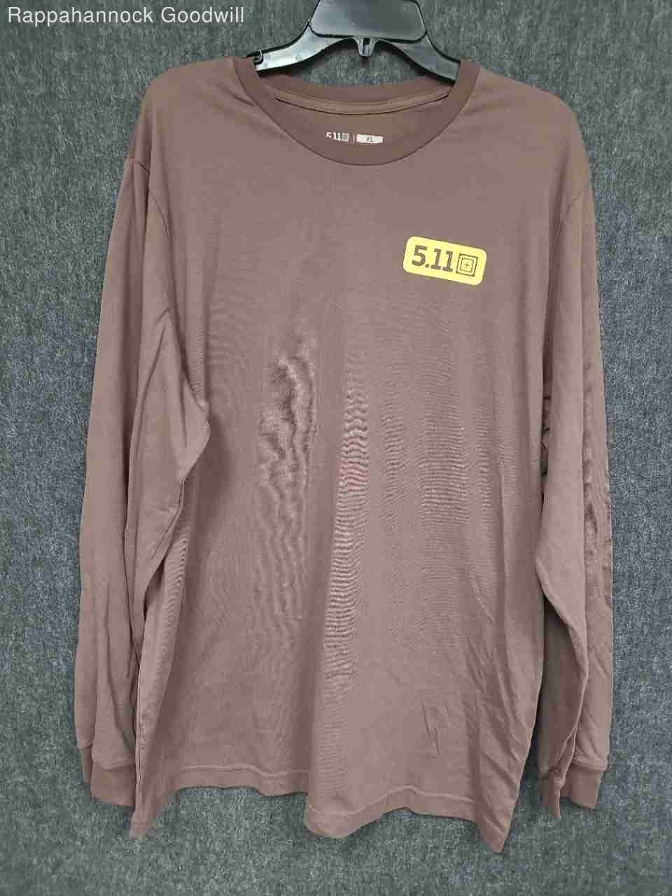 5.11 Tactical Men’s Brown Long Sleeve Always Be Ready Graphic T-Shirt Sz XL