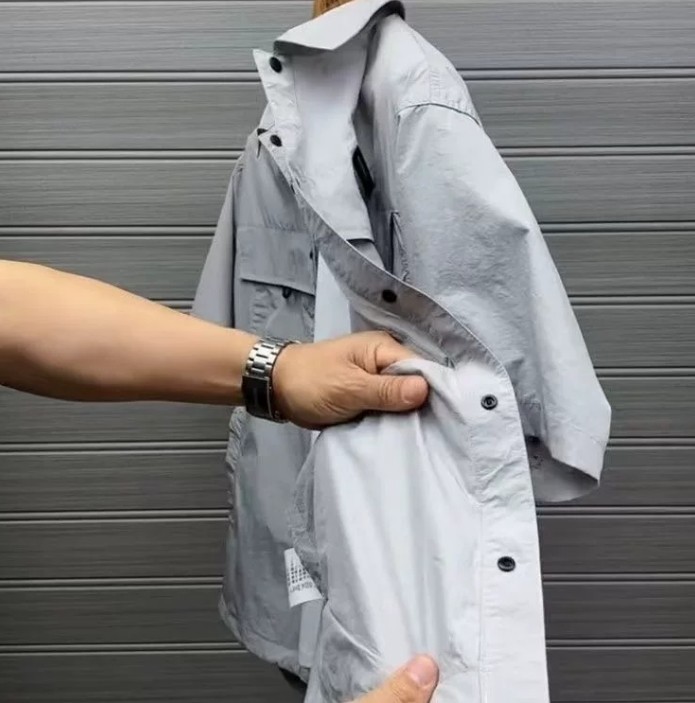 Summer New Outdoor Multi Pocket Quick Drying Short Sleeved Shirt