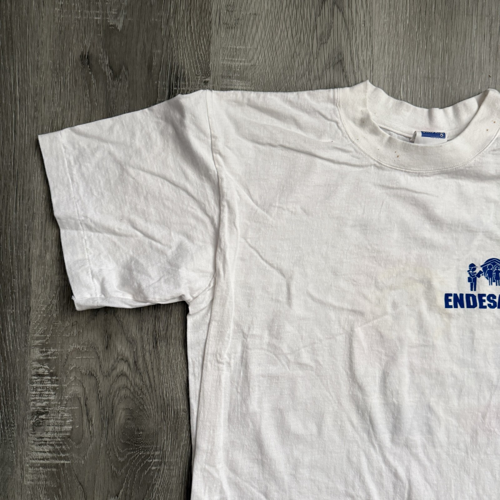Vintage Sandria ENDESA 96 Shirt Mens Medium White Dominican Republic 90s Tee