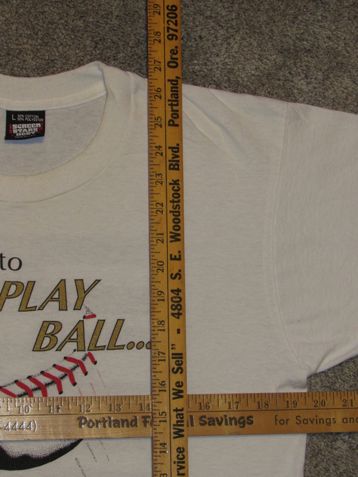 Vtg 1993 PHOENIX Baseball T-SHIRT Mens L Play Ball Hard Arizona 90s Funny Sports