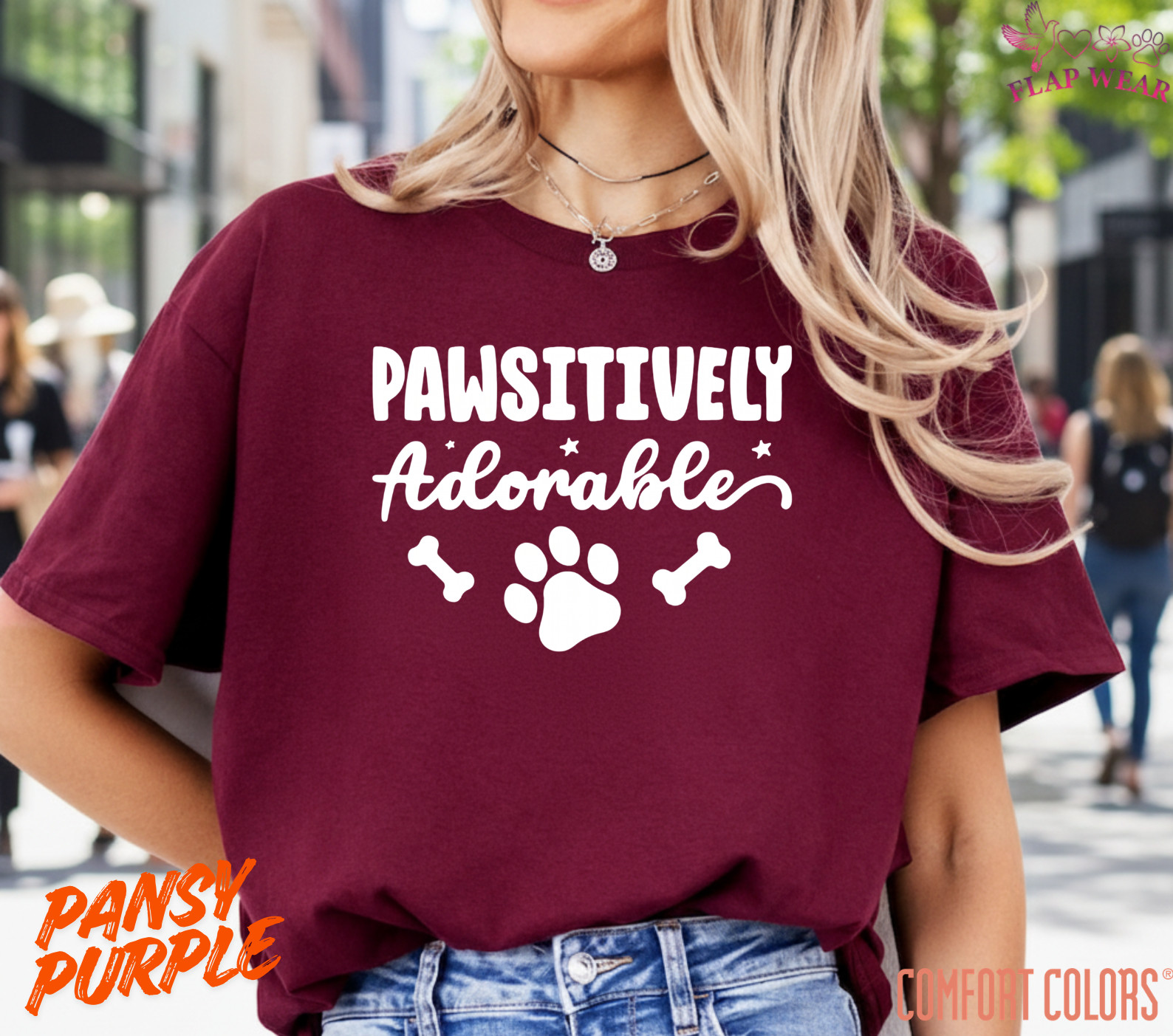 Unisex Pawsitively Adorable Dog Paw Print T-Shirt – Cute Pet Lover Graphic Tee