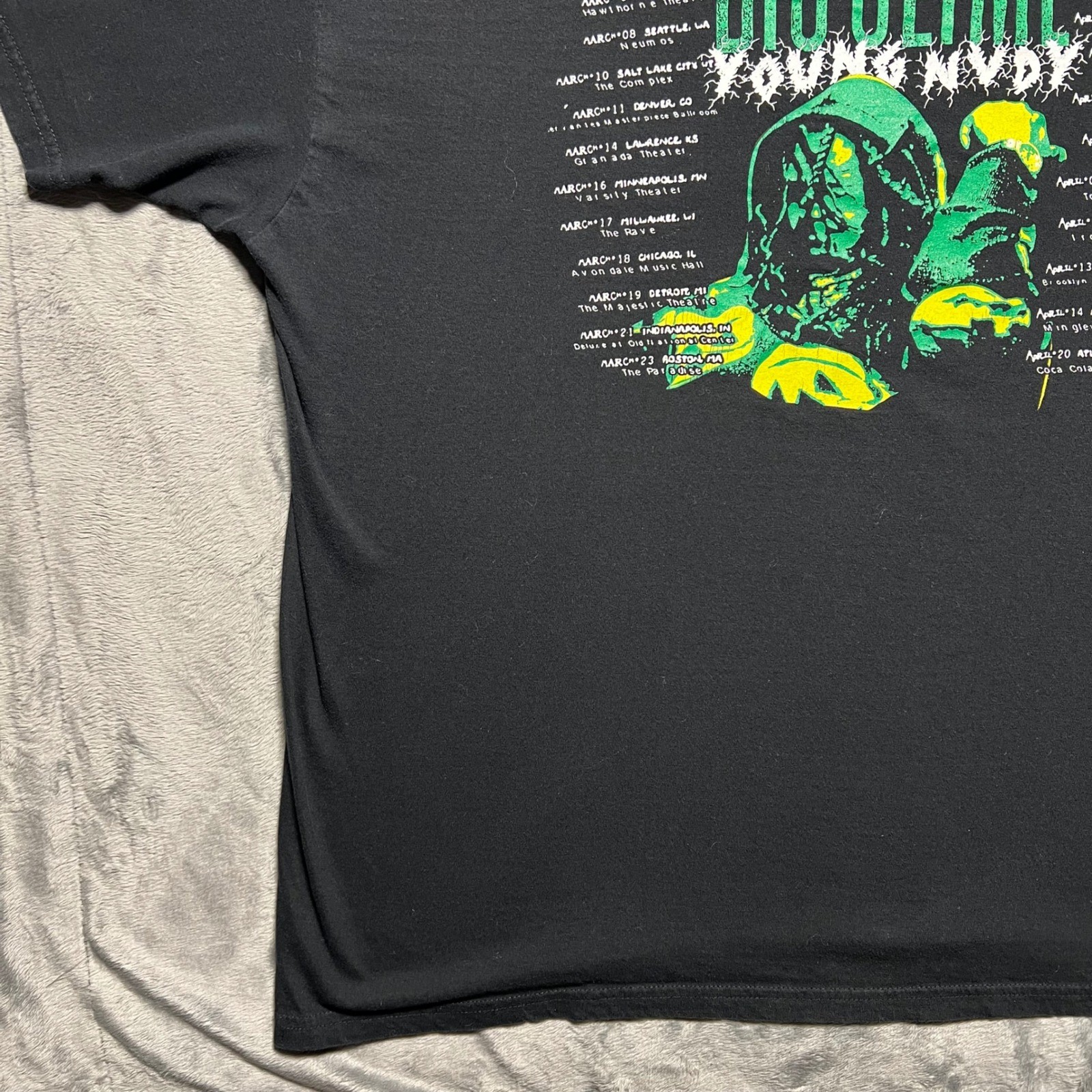 Young Nudy Shirt Black Big Slime 2023 Rap Tour Dates Concert Graphic Tee Mens XL