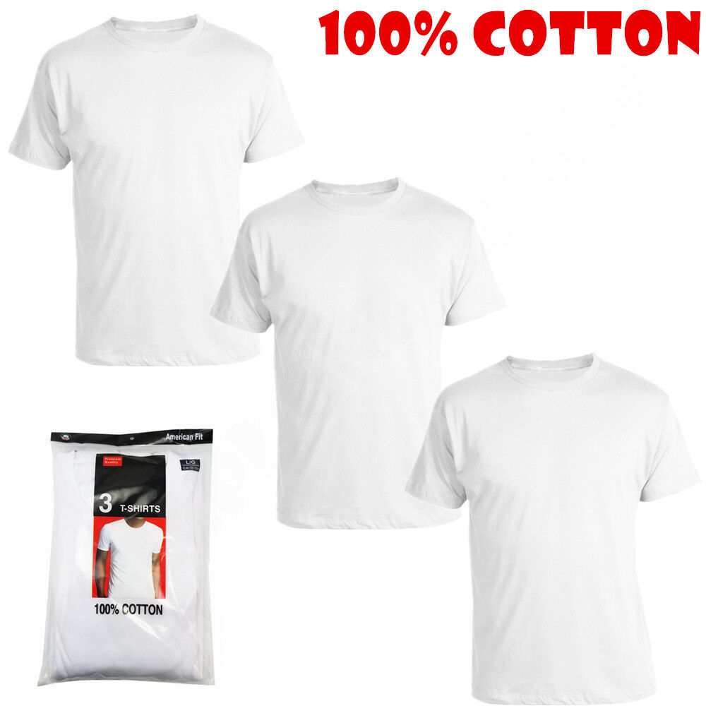 Men’s 6-Pack White/Black /Mix Crew-Neck T-SHIRTS ” TAGLESS-100% COTTON”