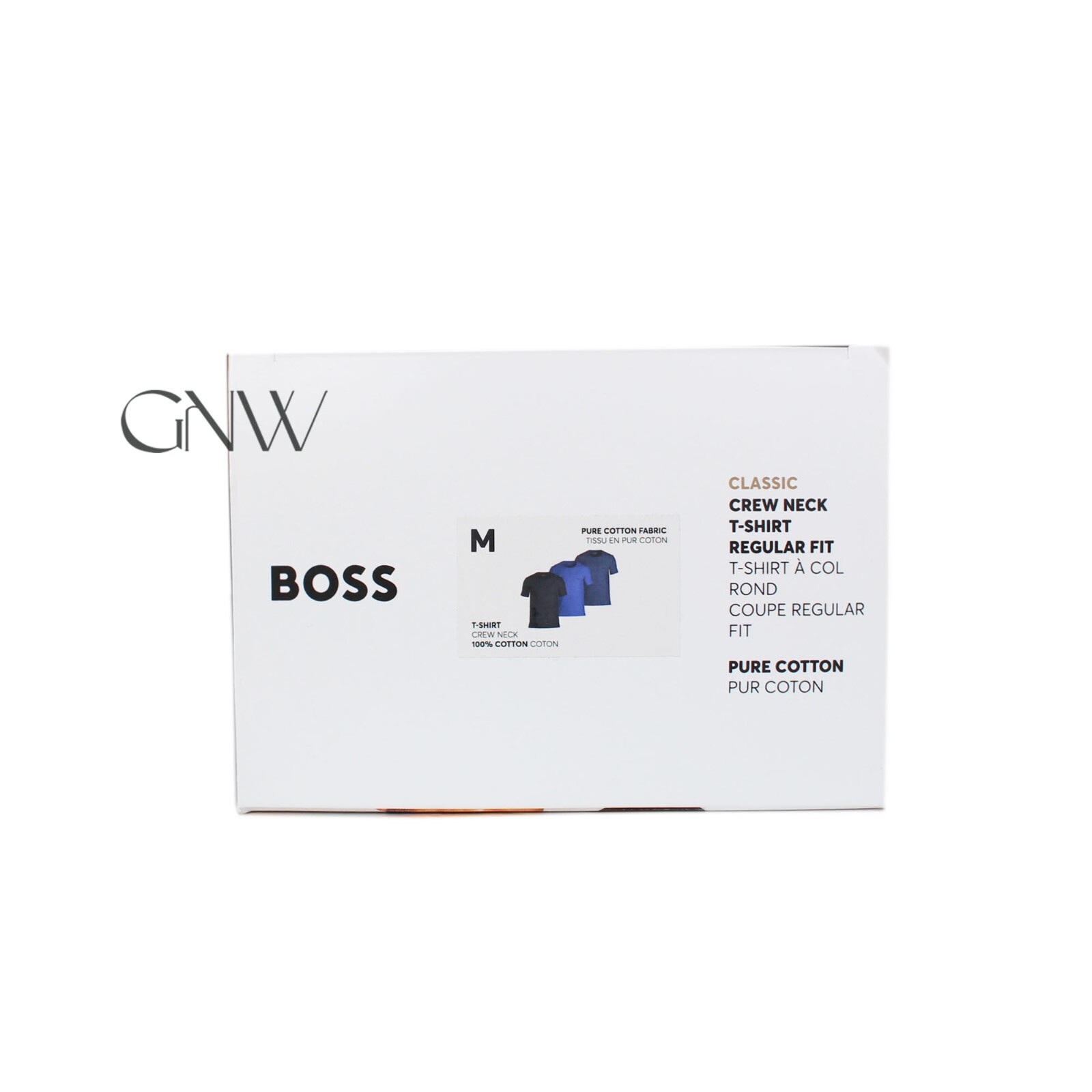 BOSS MEN CREW NECK SS LOGO T SHIRT 3 PACK ORGANIC COTTON Colour BLUES Was £45