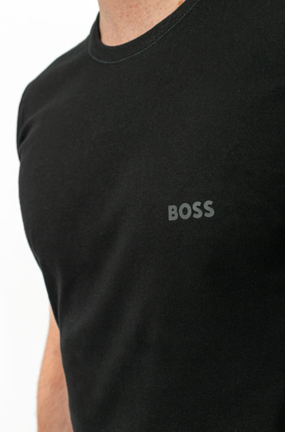 BOSS Mens T-Shirts Multicoloured 3 Pack Short Sleeve With Logo – Size XXL