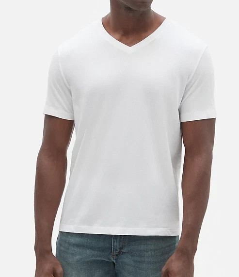 Gap Men’s Short Sleeve Vee Neck Tee Everyday V Neck T-shirt Size S M L XL XXL