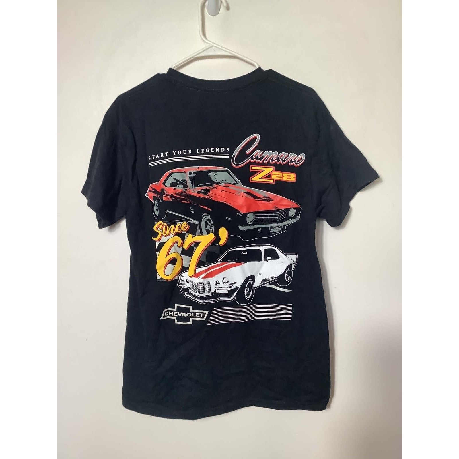 NWOT Chevy Camaro Z28 T-Shirt Mens Medium Black Graphic GM Chevy Since 67