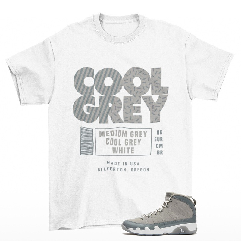 Cool Grey Label Shirt to Match Jordan 9 Retro Cool Grey HV4794-011