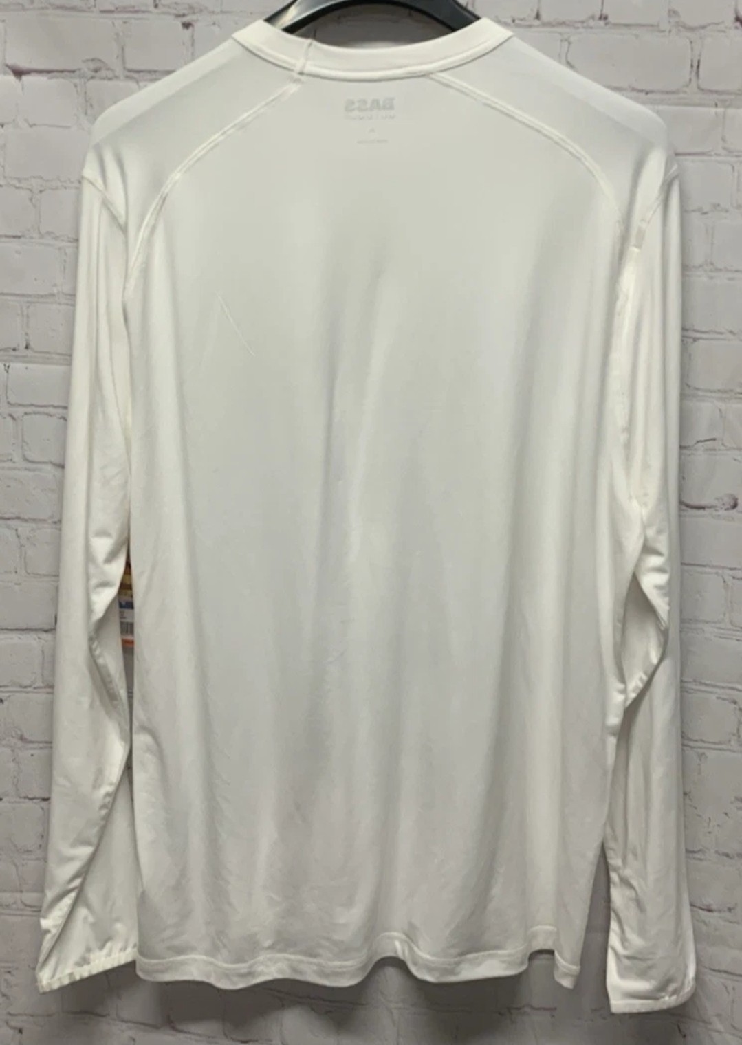 Bass Outdoor Utili-Tee T-Shirt Men’s Sz Medium White Long-Sleeve Cotton/Spandex