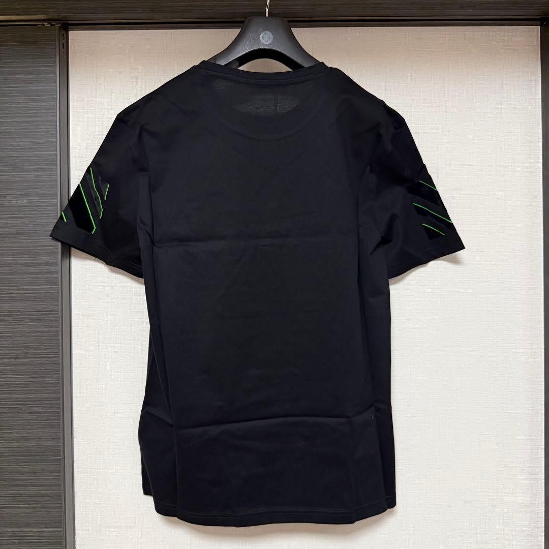 Balmain Men’s Logo T-Shirt Black Green Foil Velour