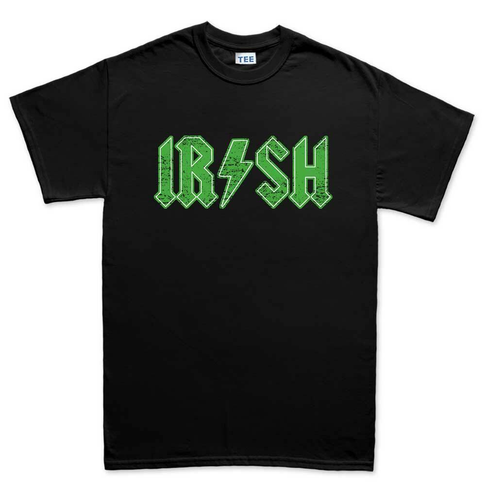 Irish AcDc Tribute St. Patrick’s Day Paddy Shamrock T shirt Tee Top T-shirt