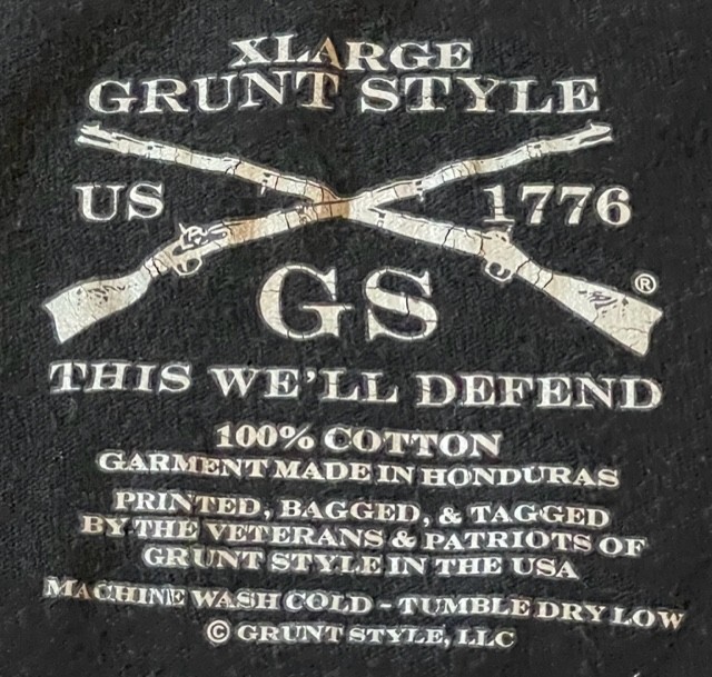 Grunt Style, GS, 1776, This We’ll Defend, Men’s XL, American Flag, Club, Rifles,