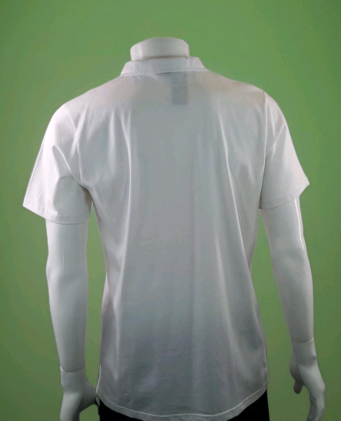Boohoo Man White Slim Zip Polo Shirt NEW Black Dragon ? Print Large 100% Cotton