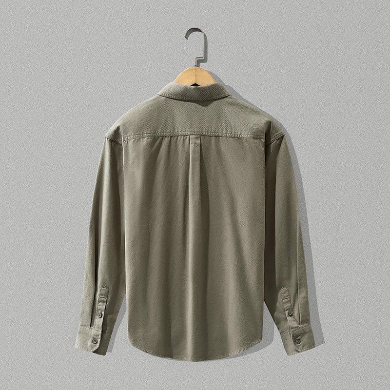 Loose-fitting Versatile Long-sleeve Cotton Shirt