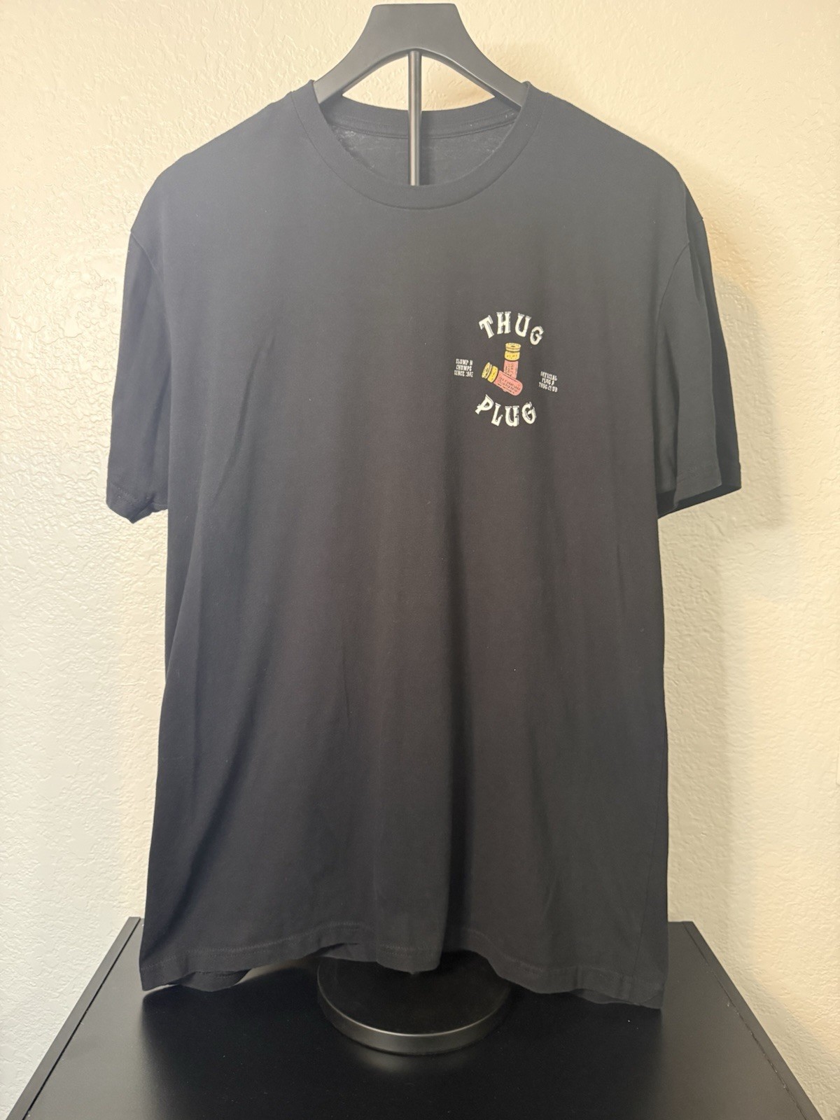 Combat Iron (Thug Plug) Black Athletic Fit XL 60/40 Cotton-Poly Blend