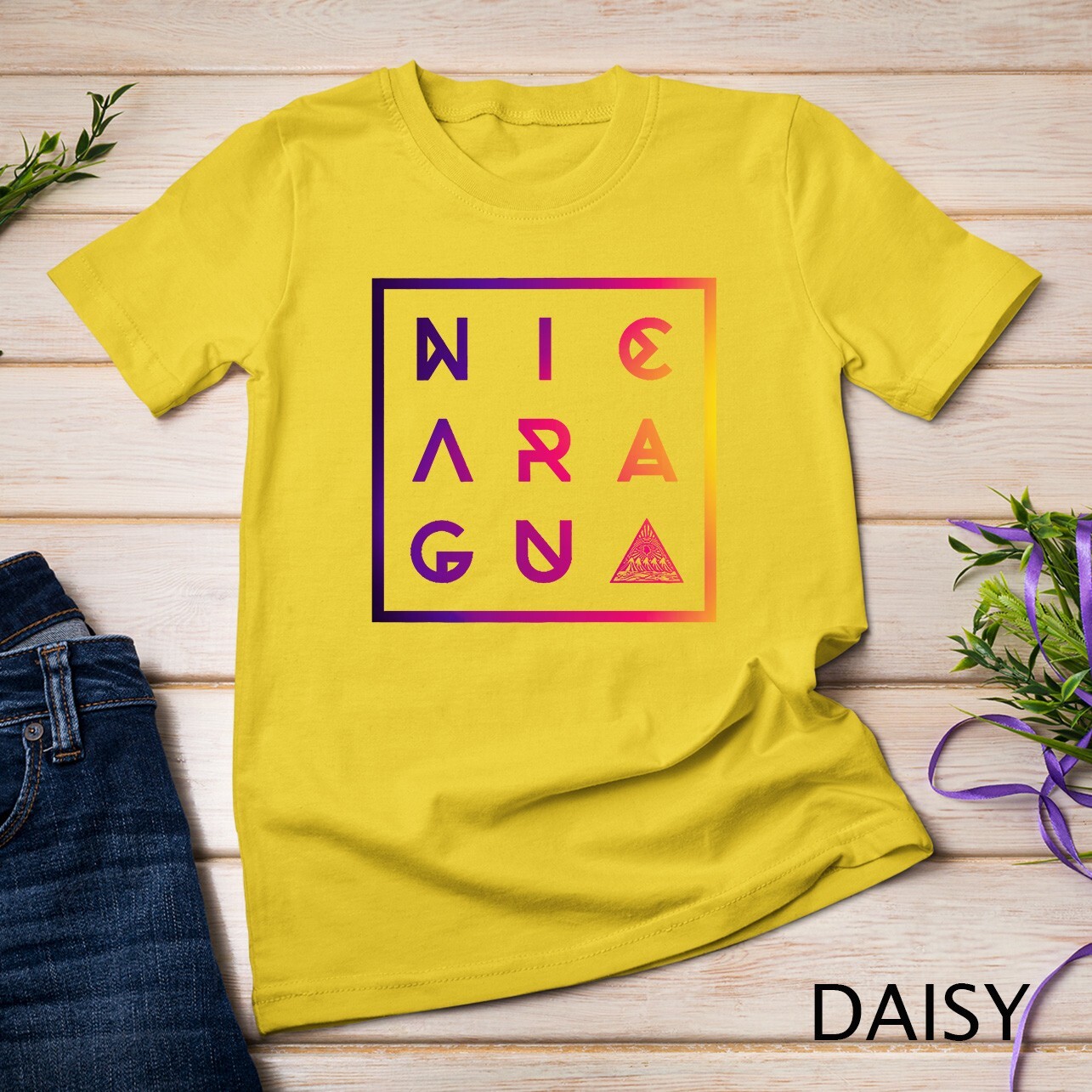 Colorful Geometric Nicaragua Premium T-Shirt Unisex T-shirt