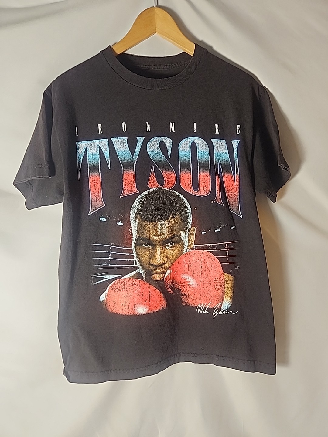 Iron Mike Tyson Graphic T-Shirt Mens Size M Black Retro Boxing Tee 90s Style