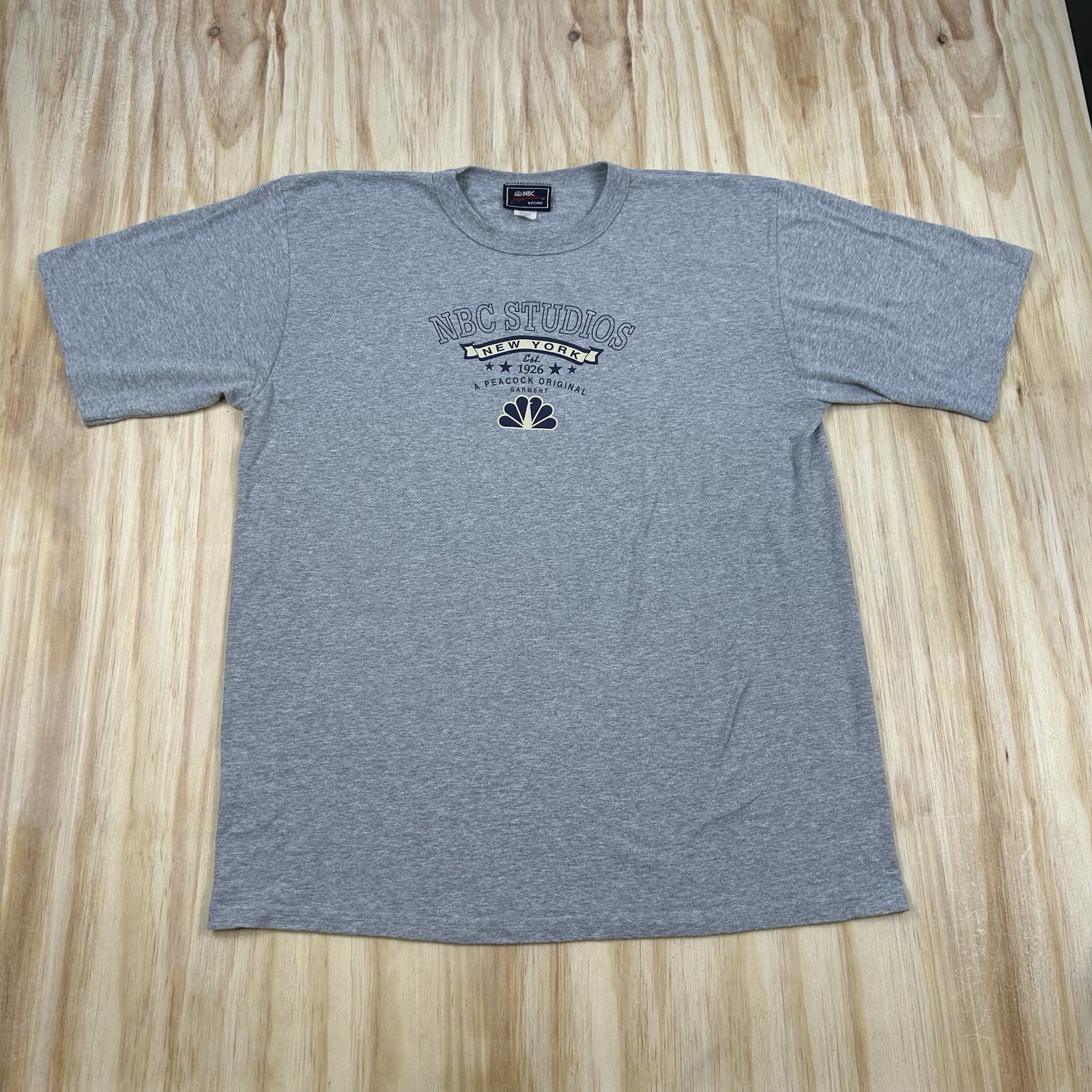 NBC Store T Shirt XL Grey NBC Experience Store Vintage USA Short Sleeve TV
