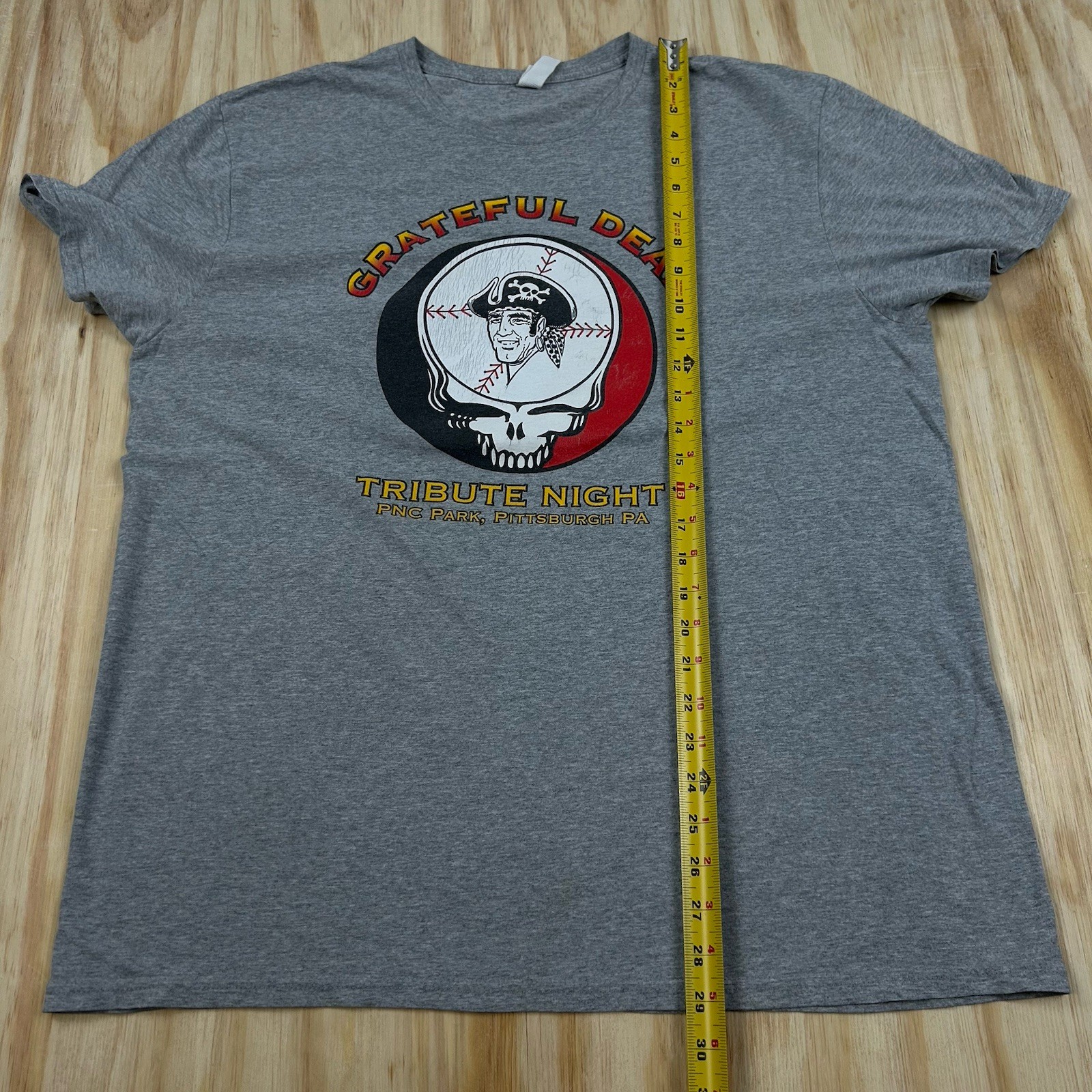 Pittsburgh Pirates Grateful Dead Tribute Night PNC Park T Shirt XL Gray Concert