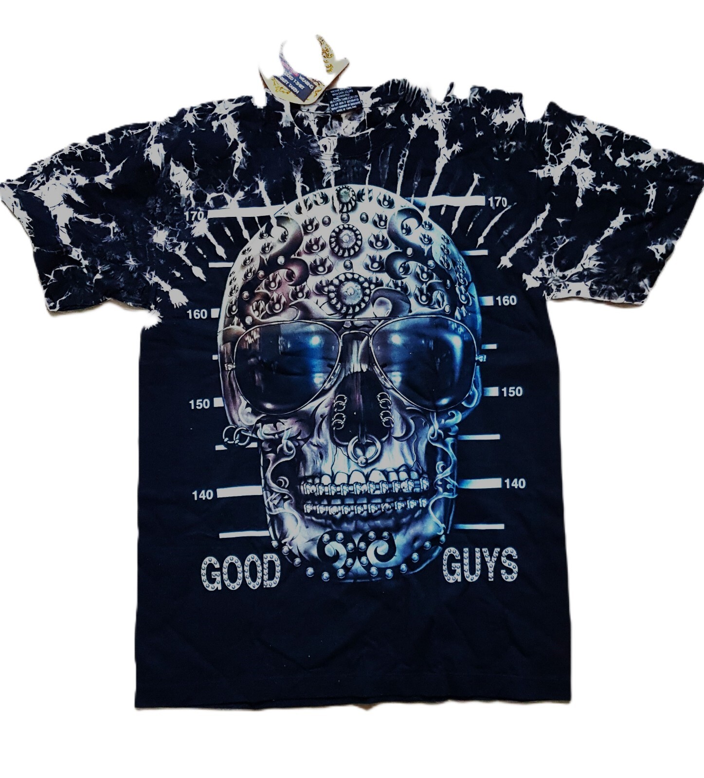 Skull T-Shirt With Studs Amazing 3D Artwork Quality Thick Cotton Medium NEW