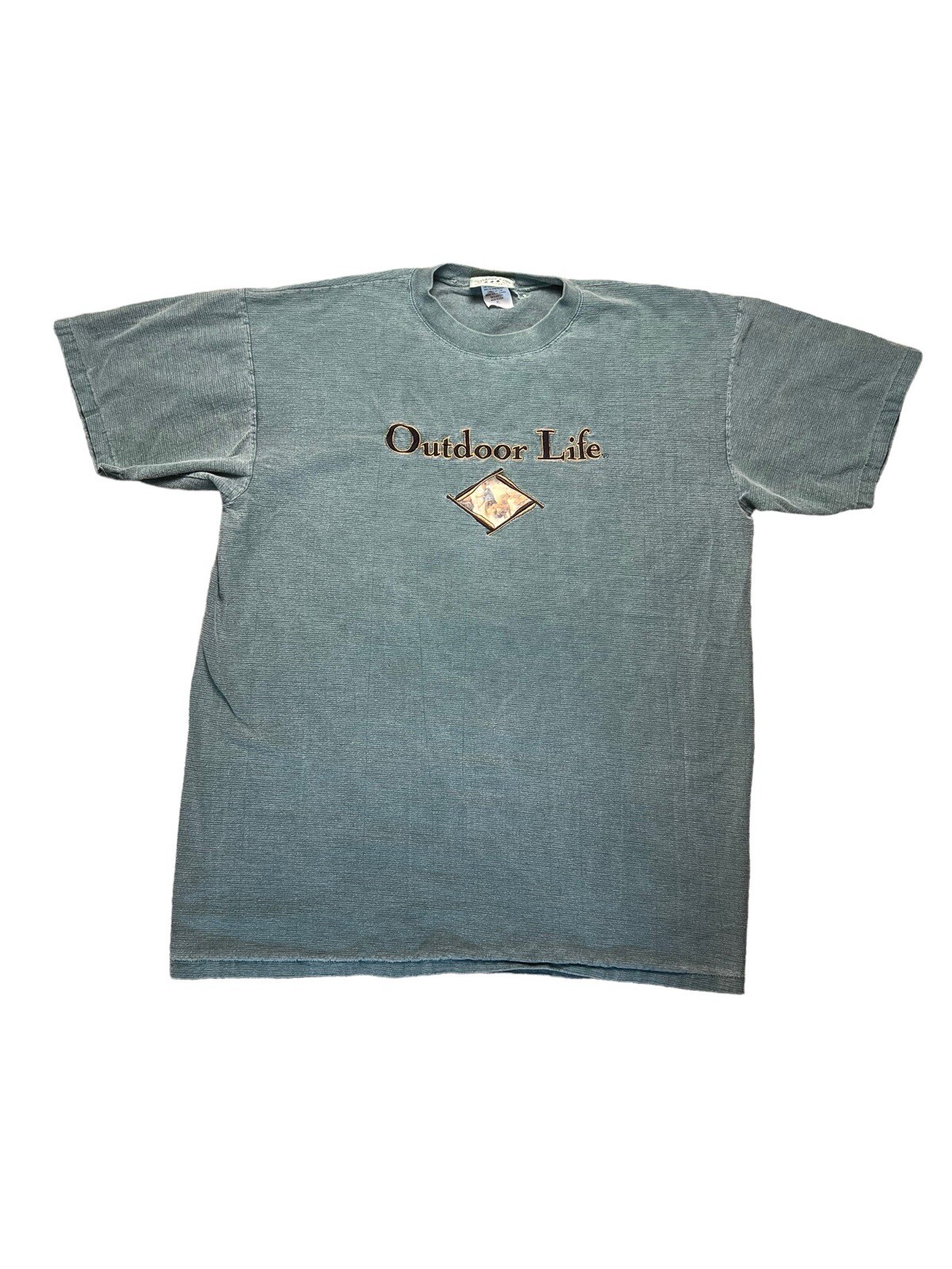 90’s Outdoor Life Single Stitch T-Shirt Textured XL Made In USA