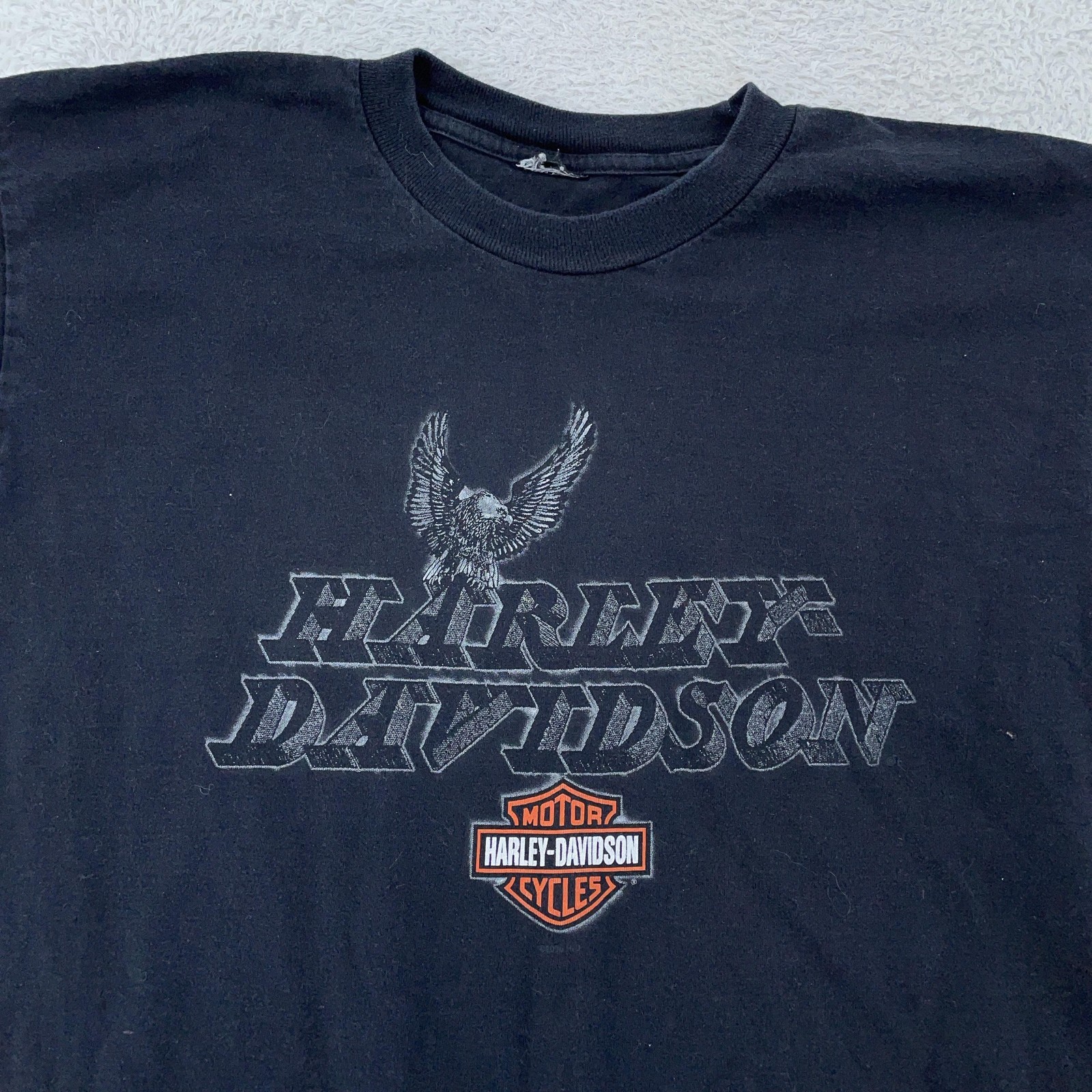 Vintage Harley-Davidson Shirt Large Pat Rogers Speedway Concord North Carolina