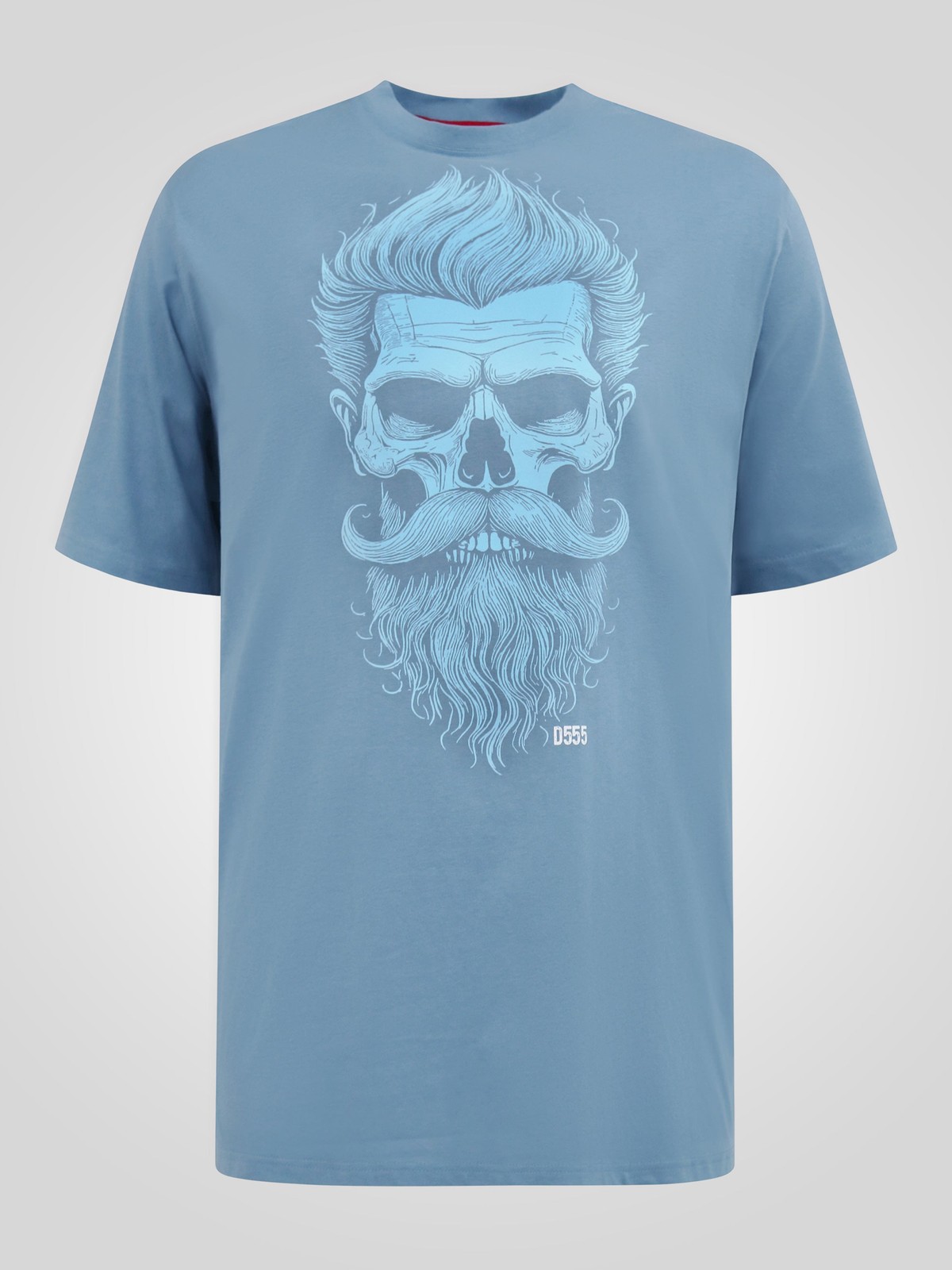 D555 Miller Men’s Bearded Skull Print Everyday Short Sleeve T-shirt