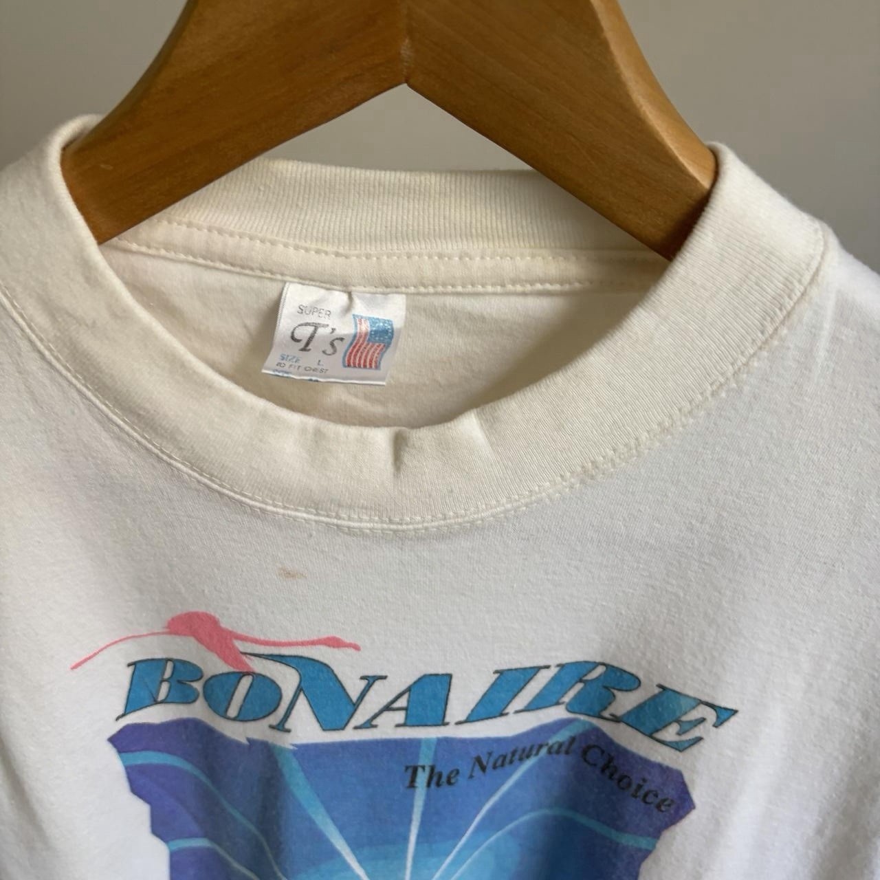 Vintage 90s Bonaire Lunar Eclipse Fish Retro Space Nature Mens L USA Tee