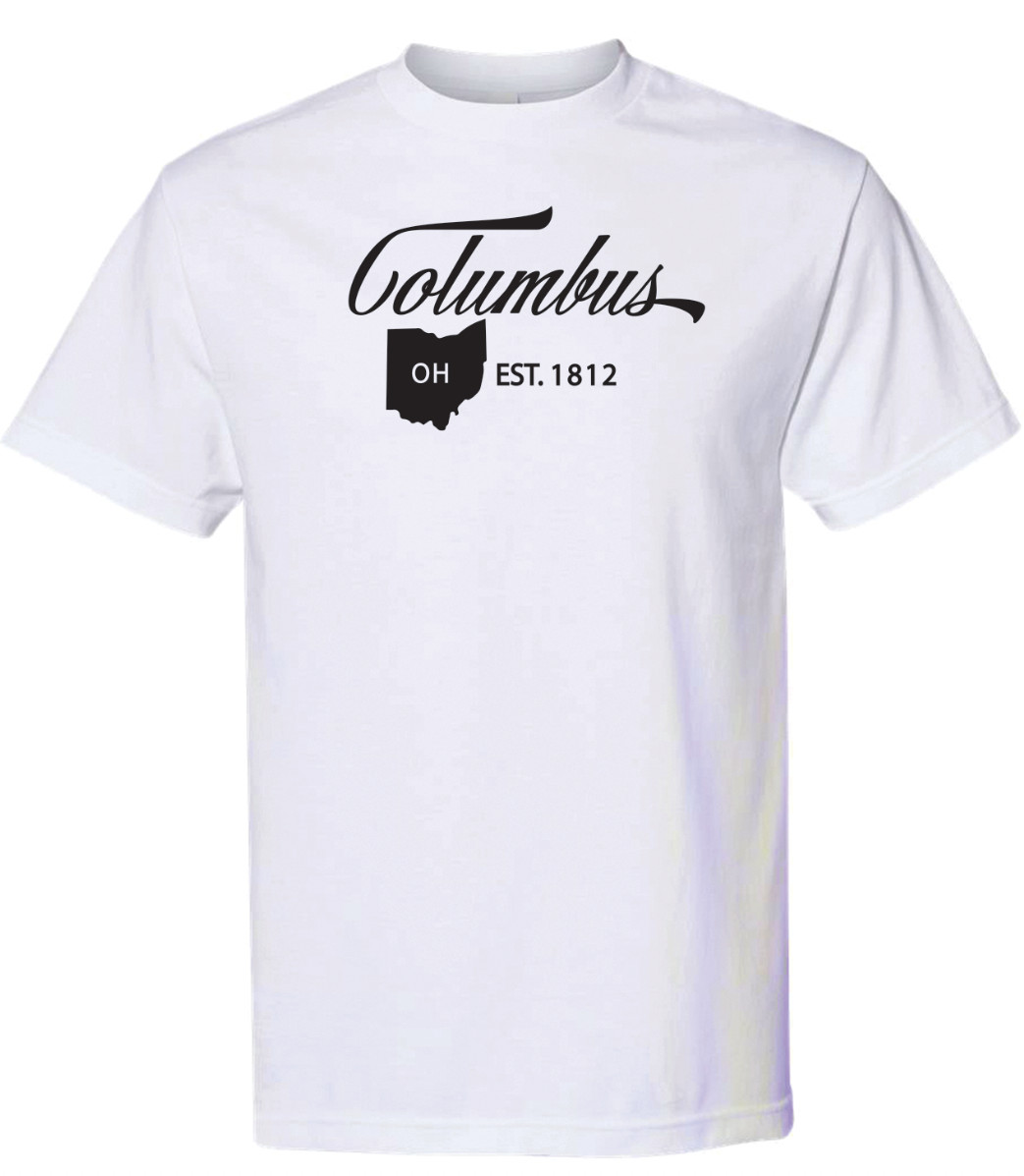 Columbus Ohio State T-Shirt Short Sleeve Graphic Tees Unisex Apparel Design