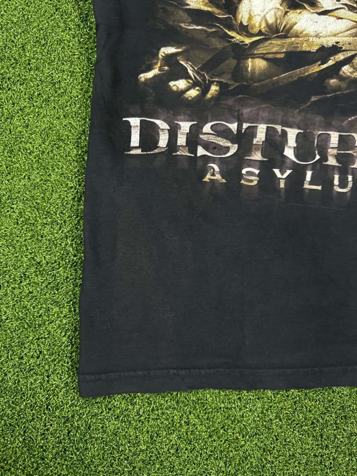 Vintage 2010 Disturbed Asylum Shirt Medium Band Rock Metal Emo Goth Fade SEE