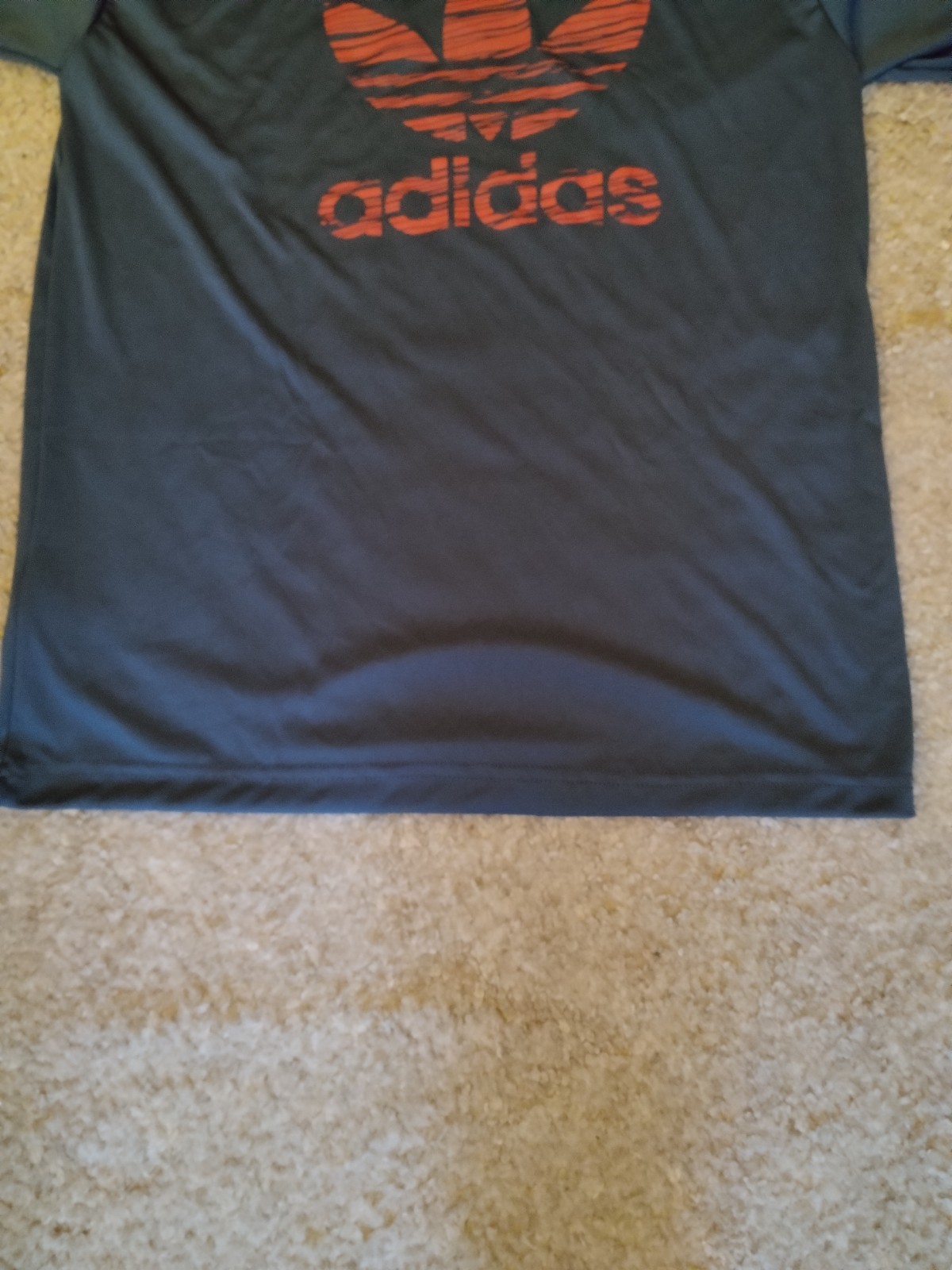Adidas T-Shirt Men’s Large Gray Trefoil Classic Logo Short Sleeve
