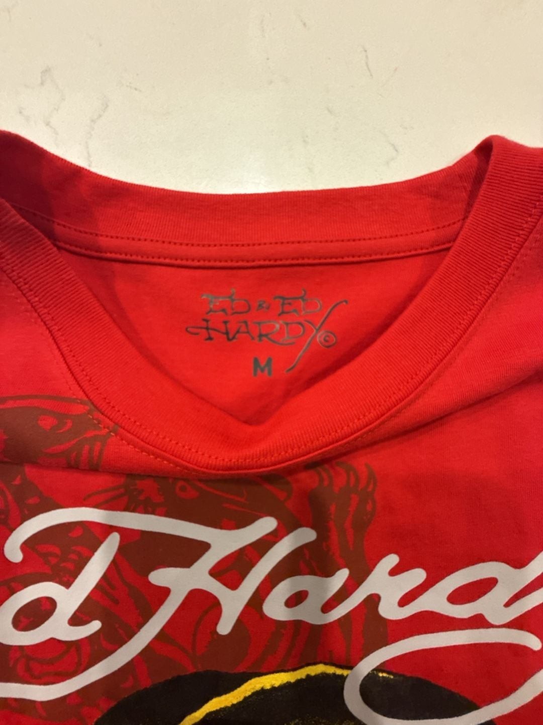 Ed Hardy Men’s Panther Graphic T-Shirt Red Size M (Style #EEHM1100-1)