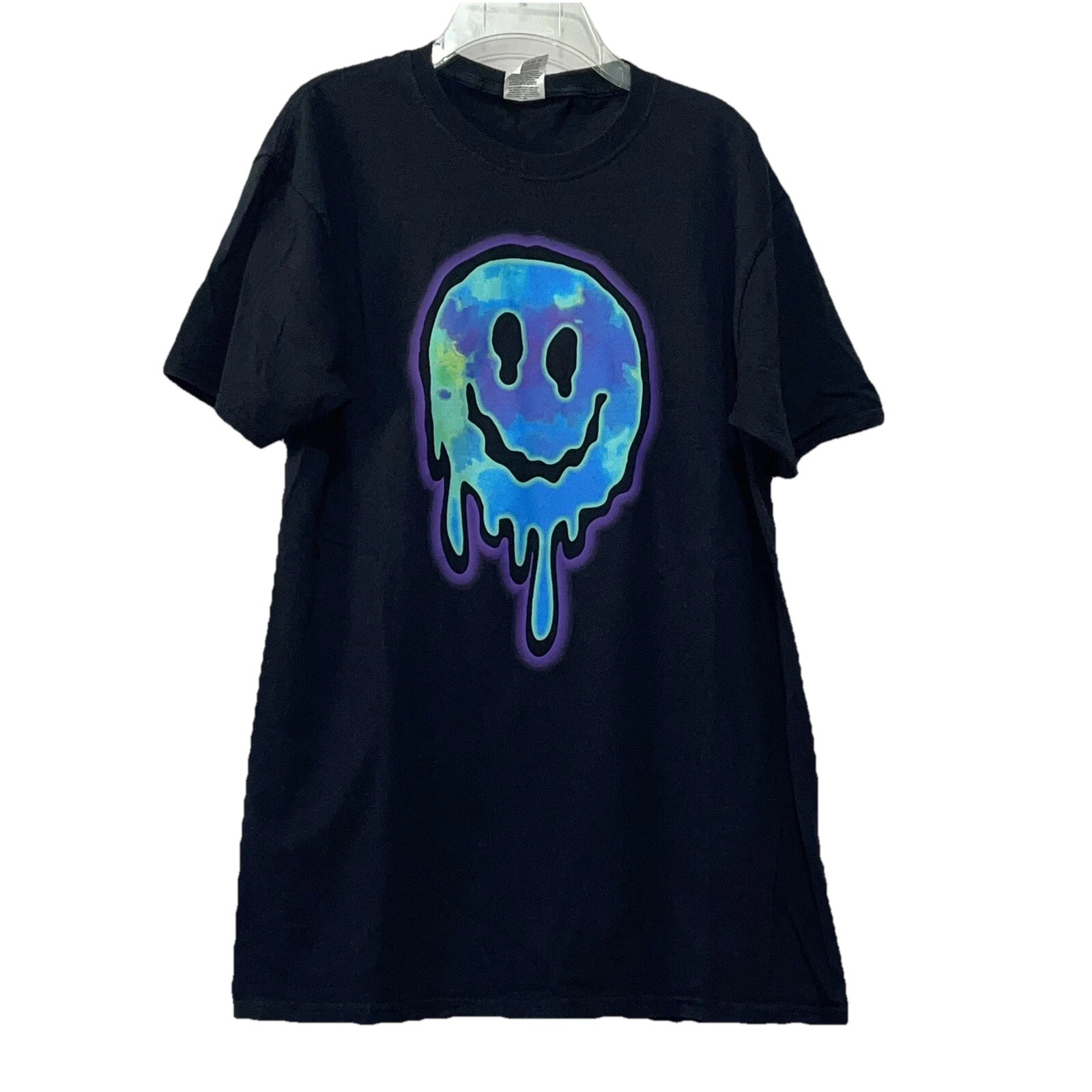 Tie dye drippy ghost face tee mens size medium euc e2200
