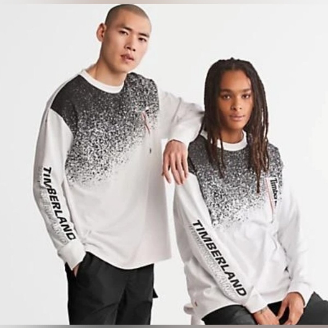 Timberland Men’s Monochrome Gradient Long Sleeve Tee EUC Size L