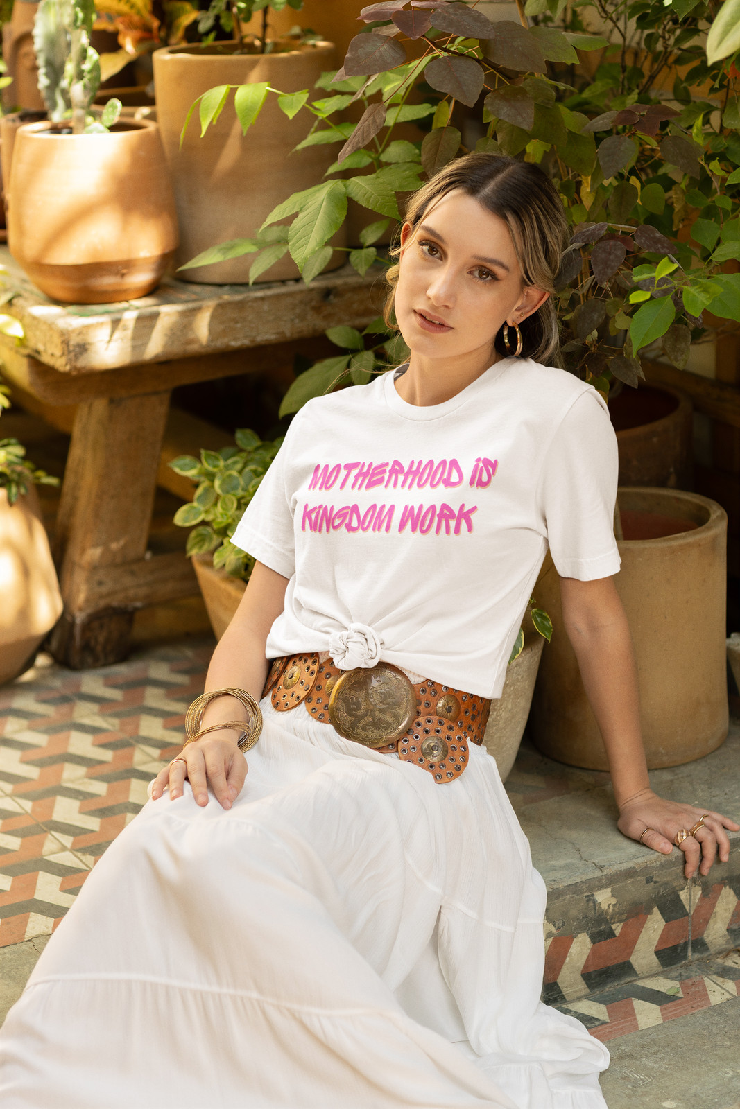 Trenz Shirt Company Fear Not Motherhood Is Kingdom Work Womens Christian Short