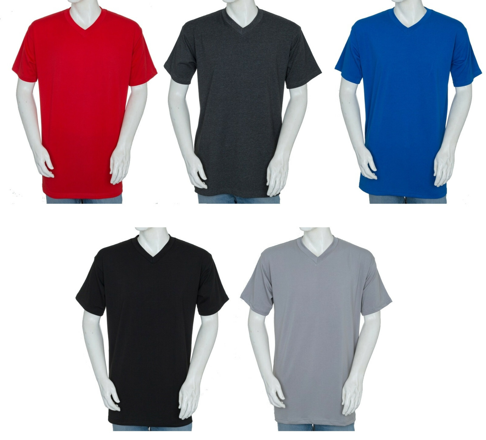 Styllion Mens Shirts Big and Tall V Neck – Short Sleeve – Heavy Weight – VSS
