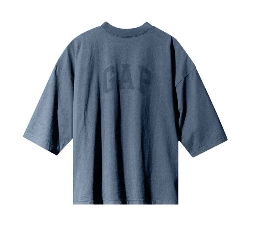 Yeezy Gap Engineered by Balenciaga Dove 3/4 Sleeve Tee Dark Blue 2X