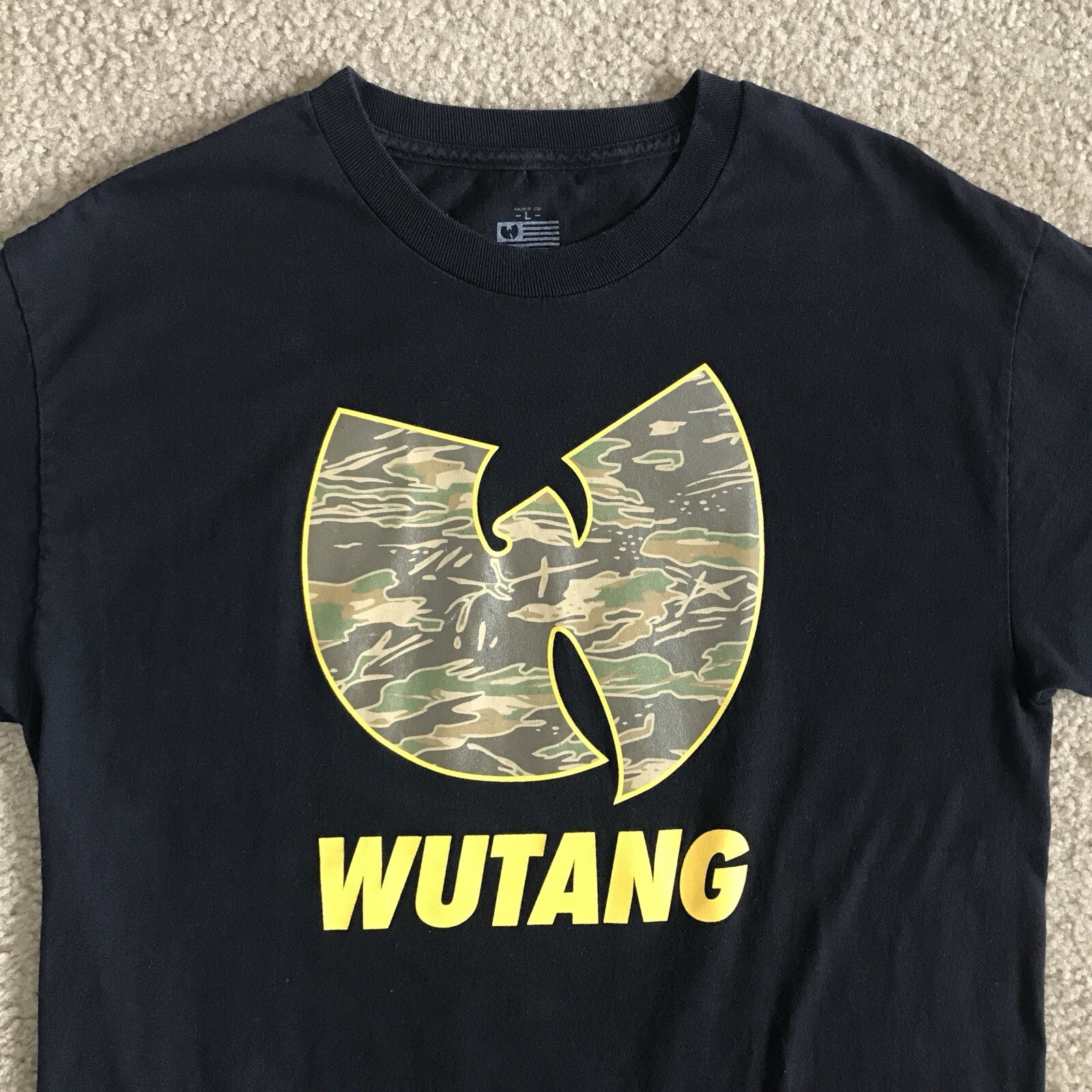 🔴Wu-Tang Shirt Size Large Camouflage WuTang Gza Killarmy Rza