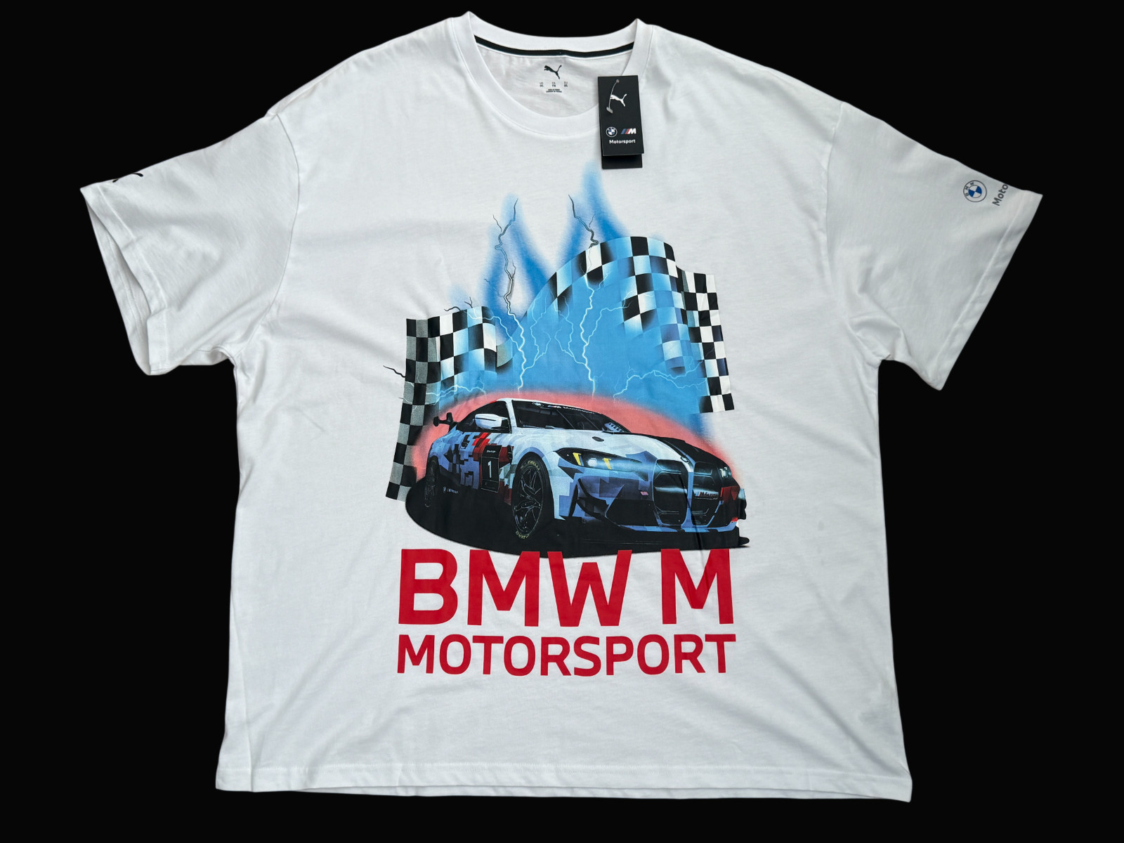 Puma X BMW MMS Vintage Racing M Motorsport T-Shirt White Men’s Size 2XL New $45