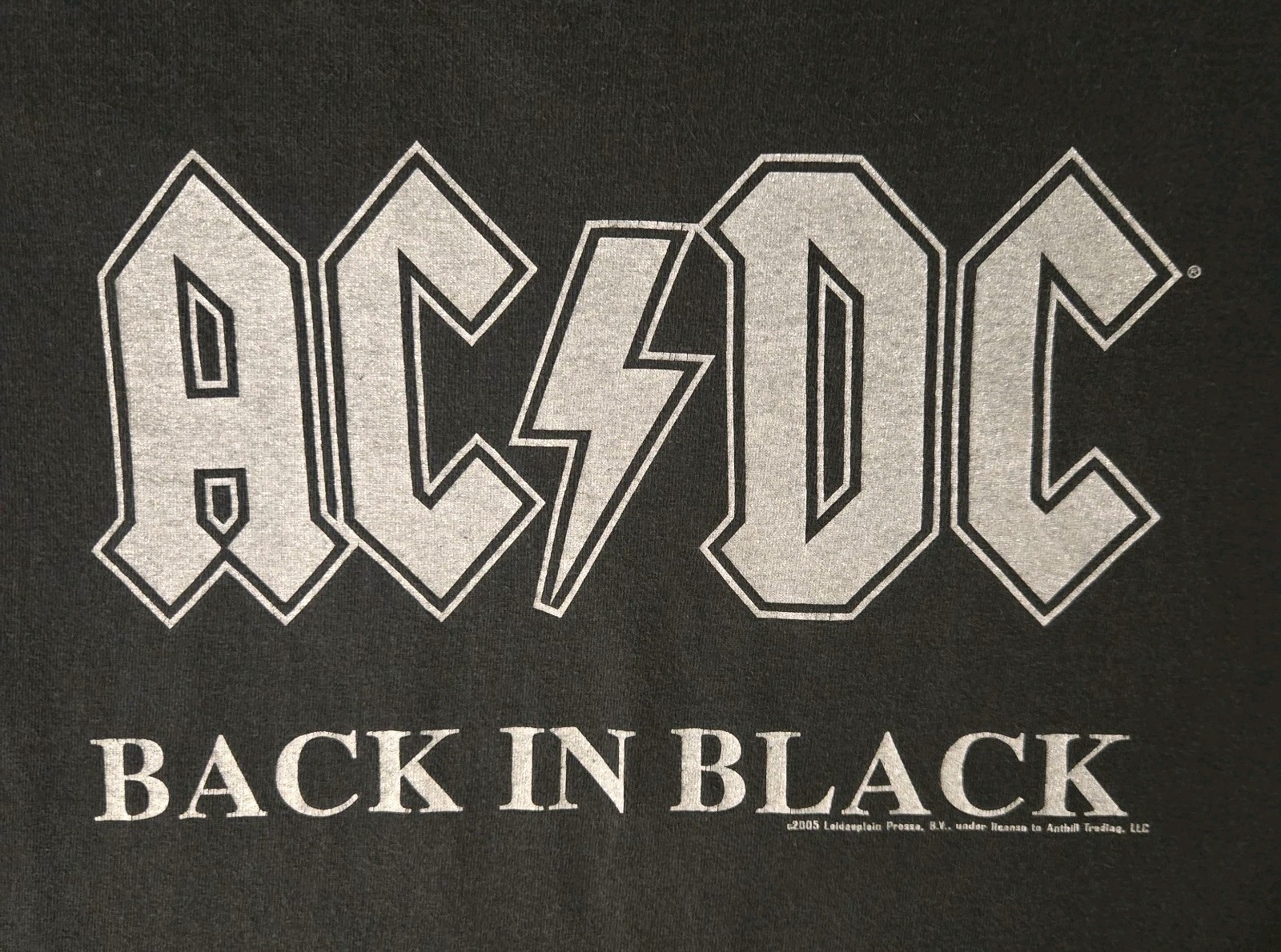 Vtg Aces & Eights 2005 AC/DC Back In Black XL T-Shirt Long Sleeve Band Concert