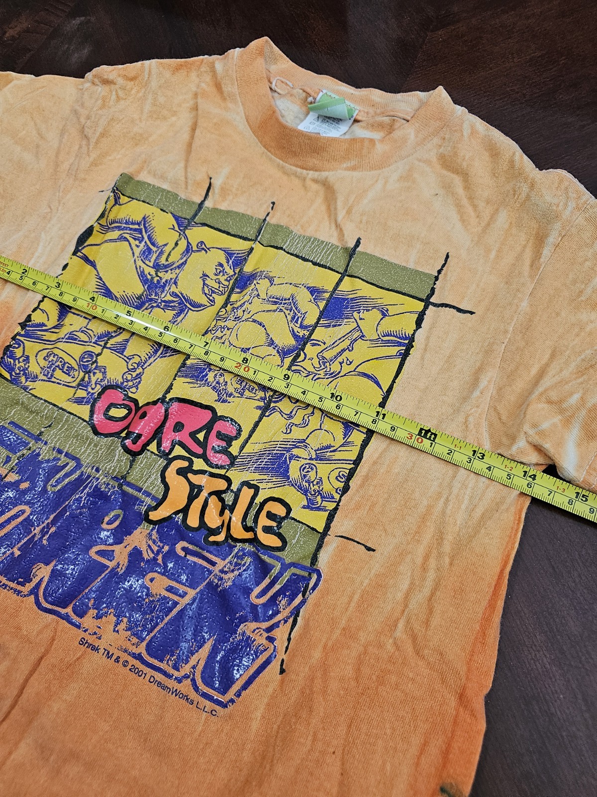 2001 Vintage Ogre Style Shrek Skateboard T Shirt Size Medium Used As-Is See Pics
