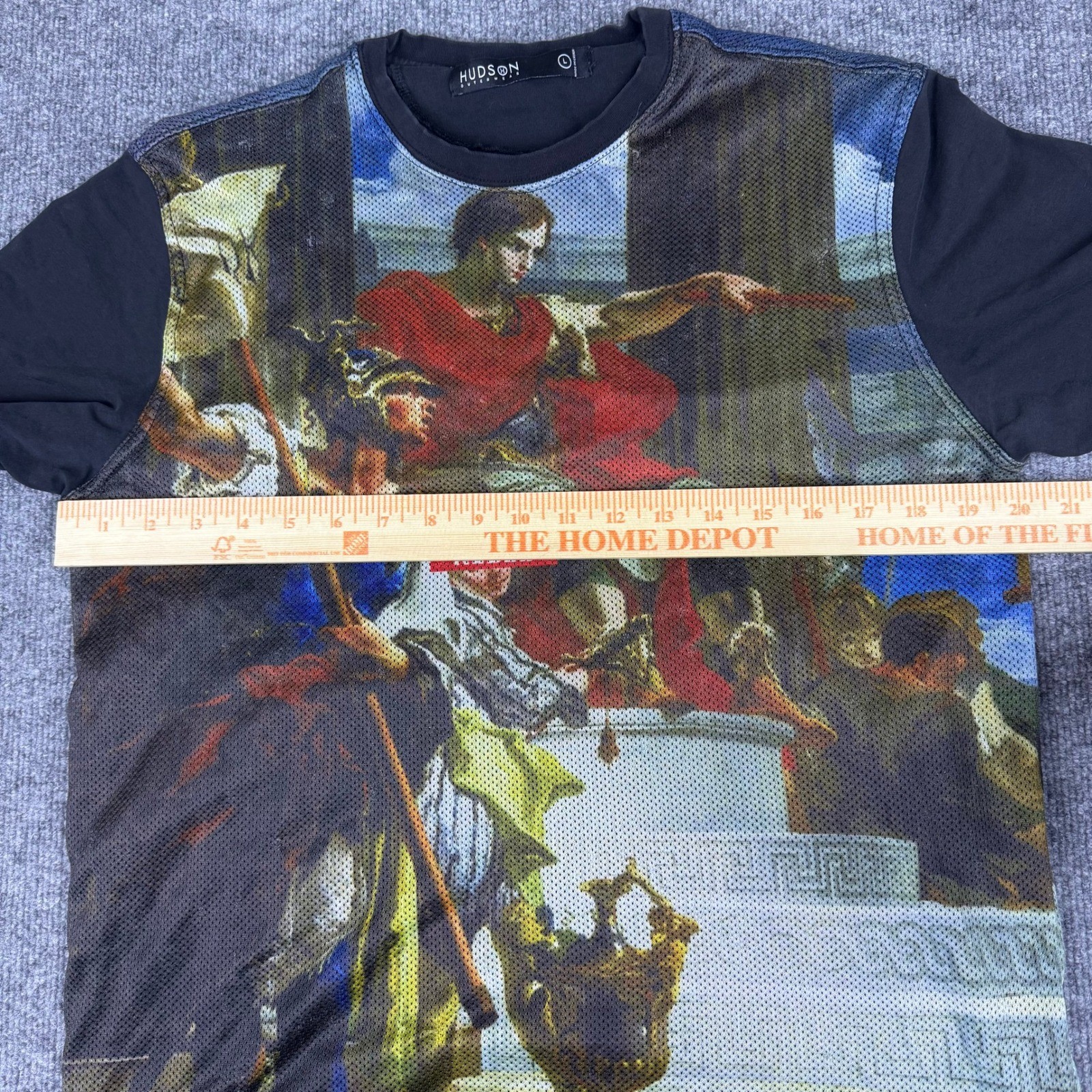 Hudson Outerwear Graphic Rebel Print Jersey T Shirt Men’s L Black Art 85 Slave
